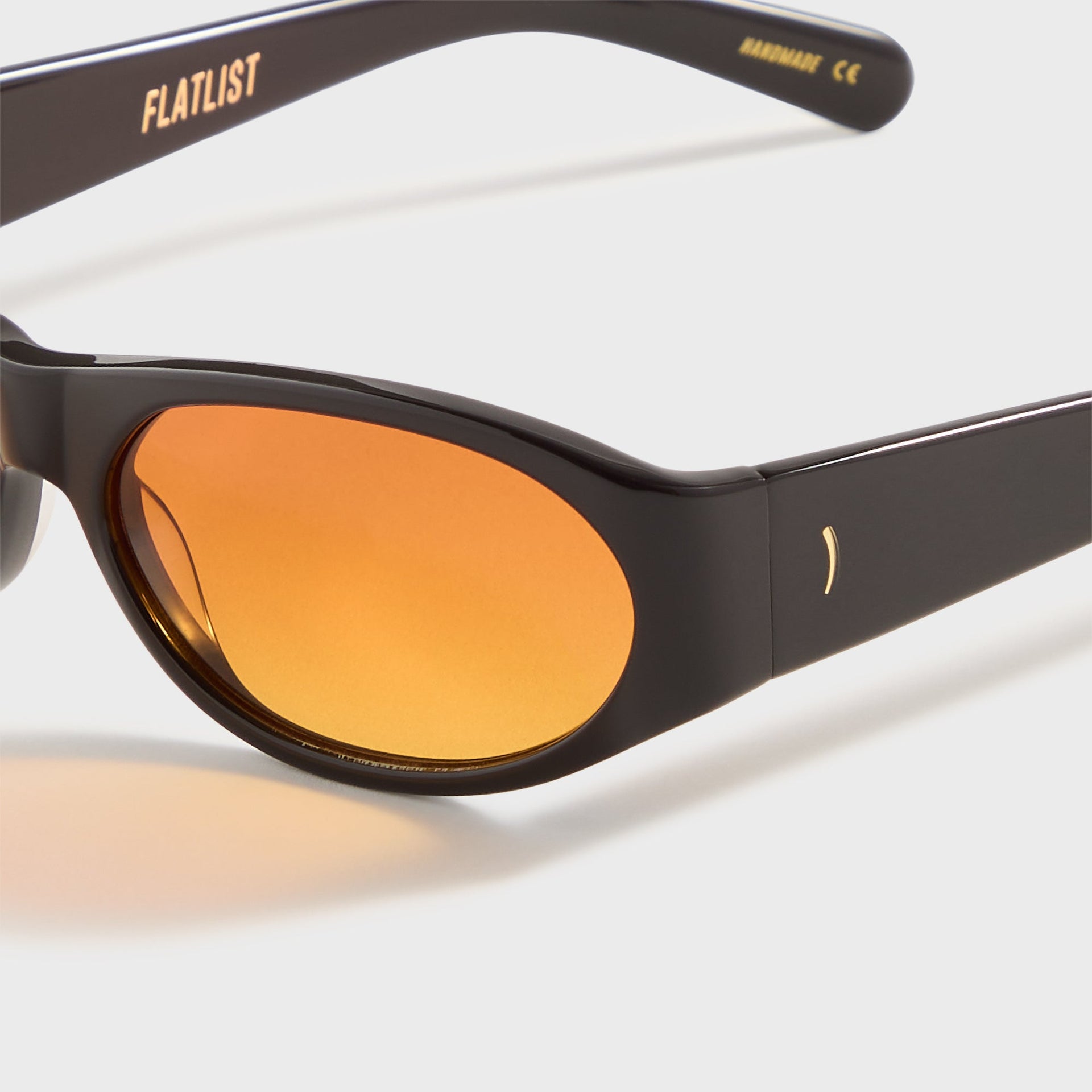 Flatlist Eddie Kyu in Solid Brown / Sunset Orange Lens