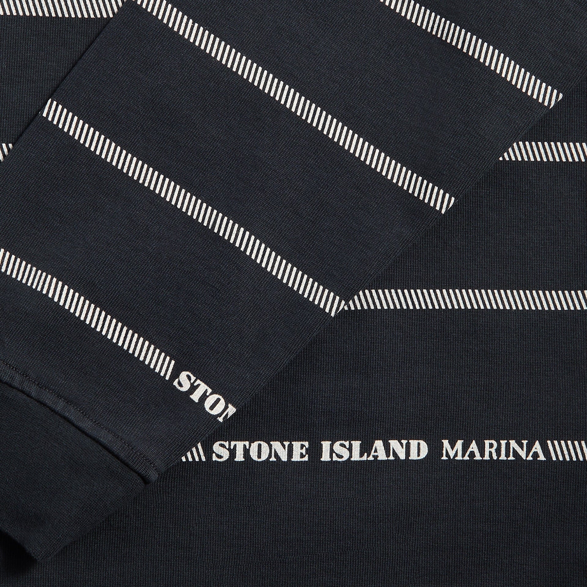 Stone Island Combed Organic Cotton Sweatshirt in Blue Marine