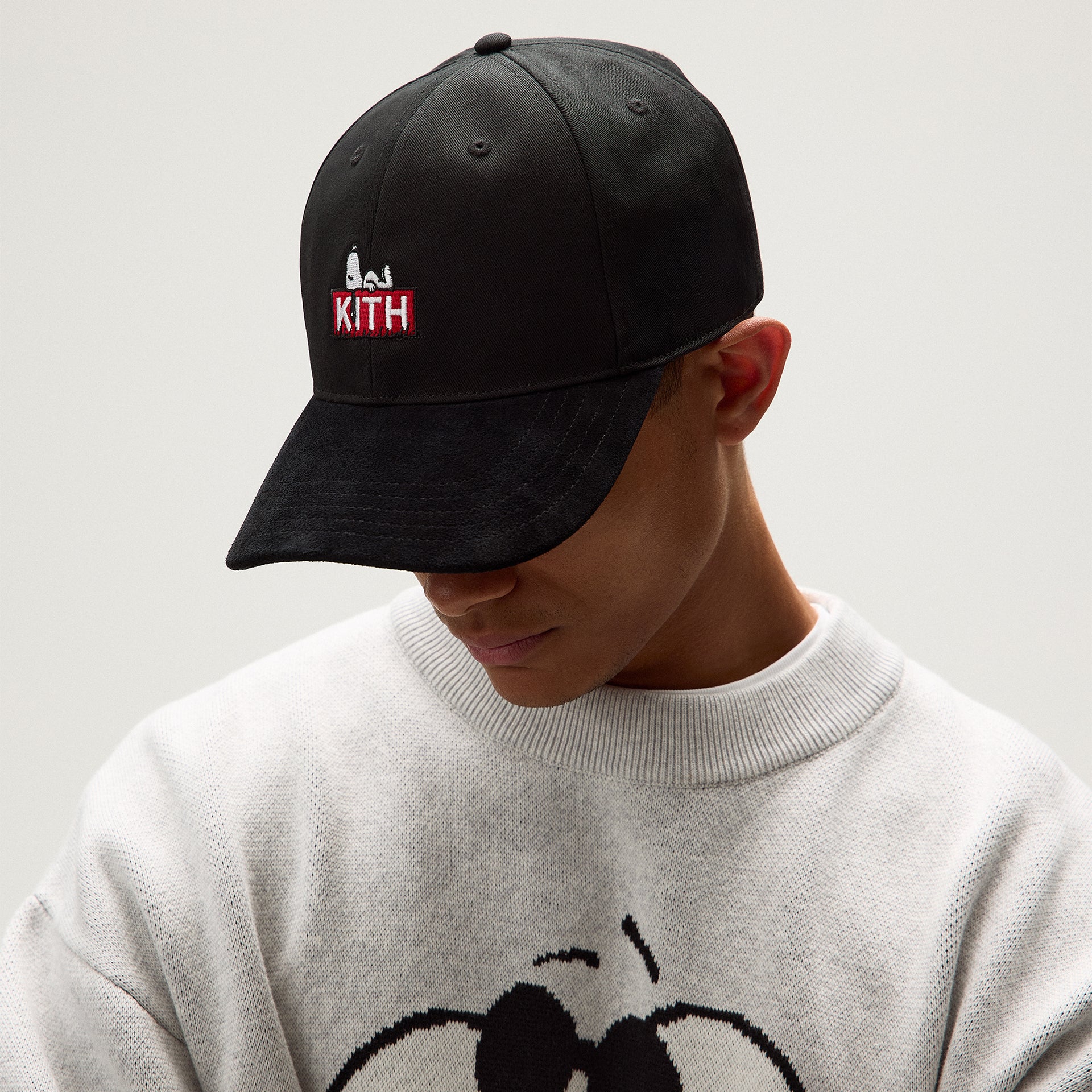 Kith for Peanuts 75 Twill Aaron Classic Cap With Suede Brim - Black