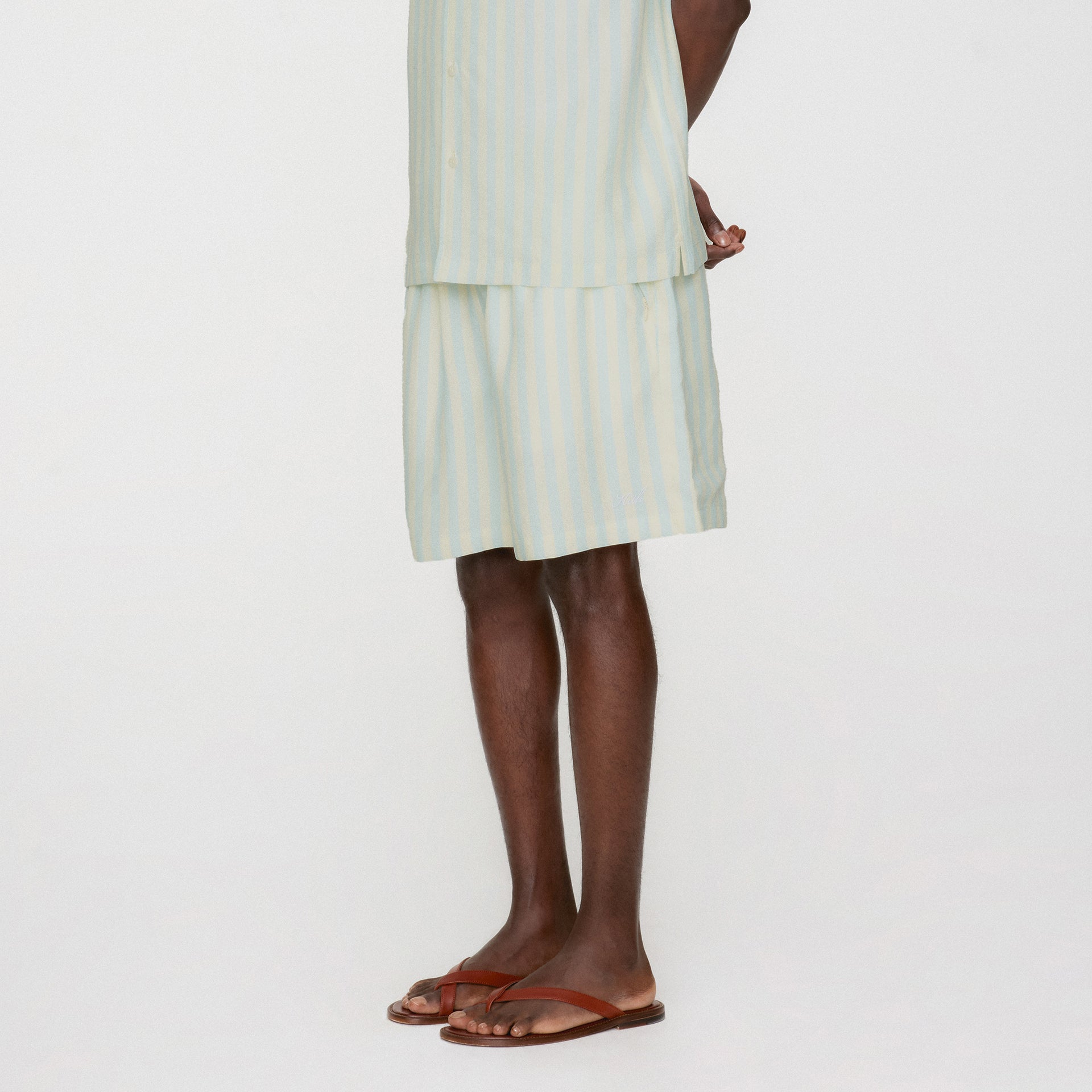 Kith Striped Cedar Short - Light Indigo