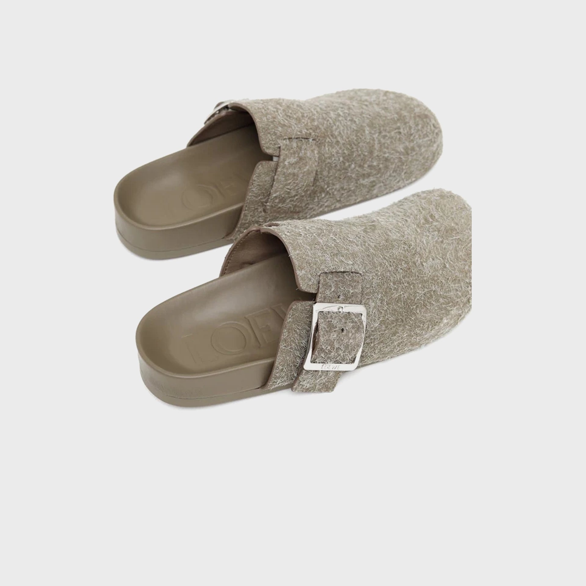 Loewe Ease Buckle Mule - Khaki Green