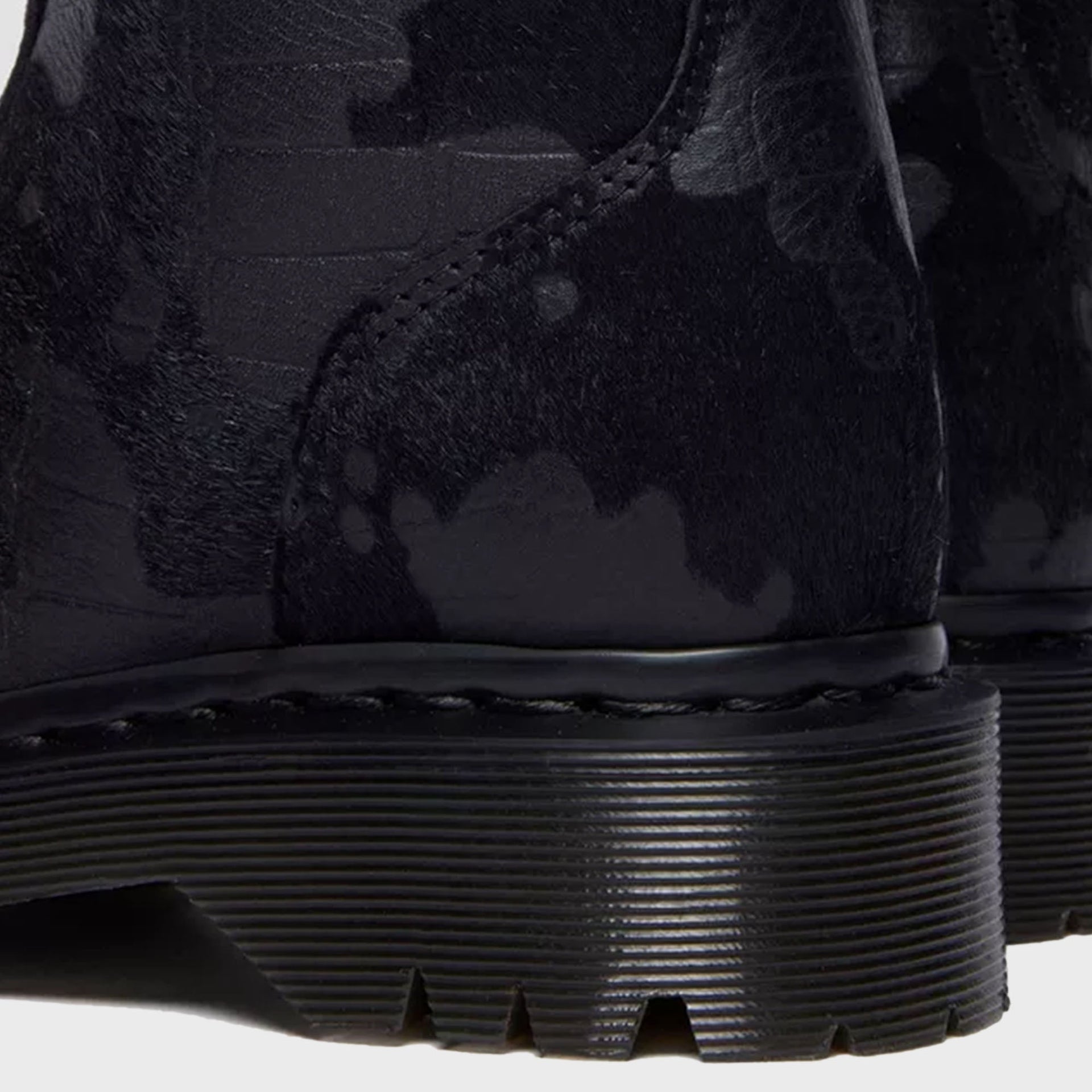 Dr. Martens Rejena Hair On Croc Emboss Leather Boots - Black