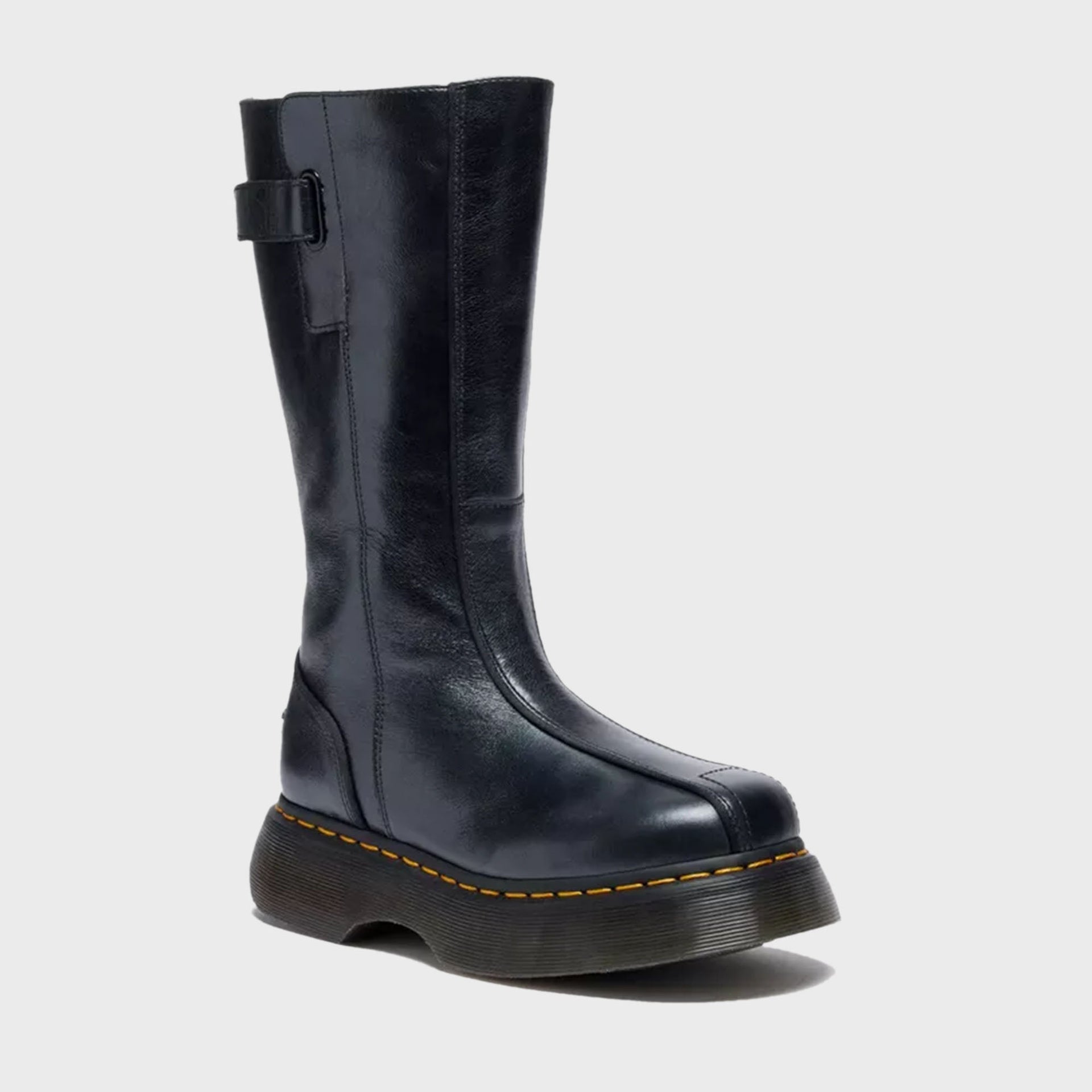 Dr. Martens Buzz Hi Tall Eclipse Leather Boots - Black