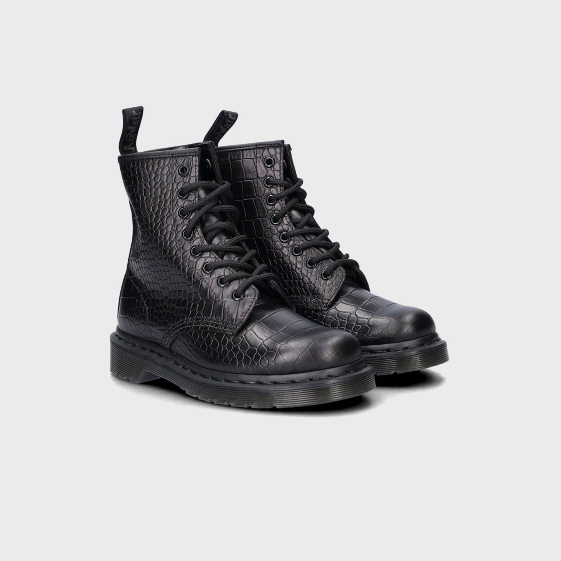 DR. MARTENS Analine Croc Emboss 1460 Pascal - Black