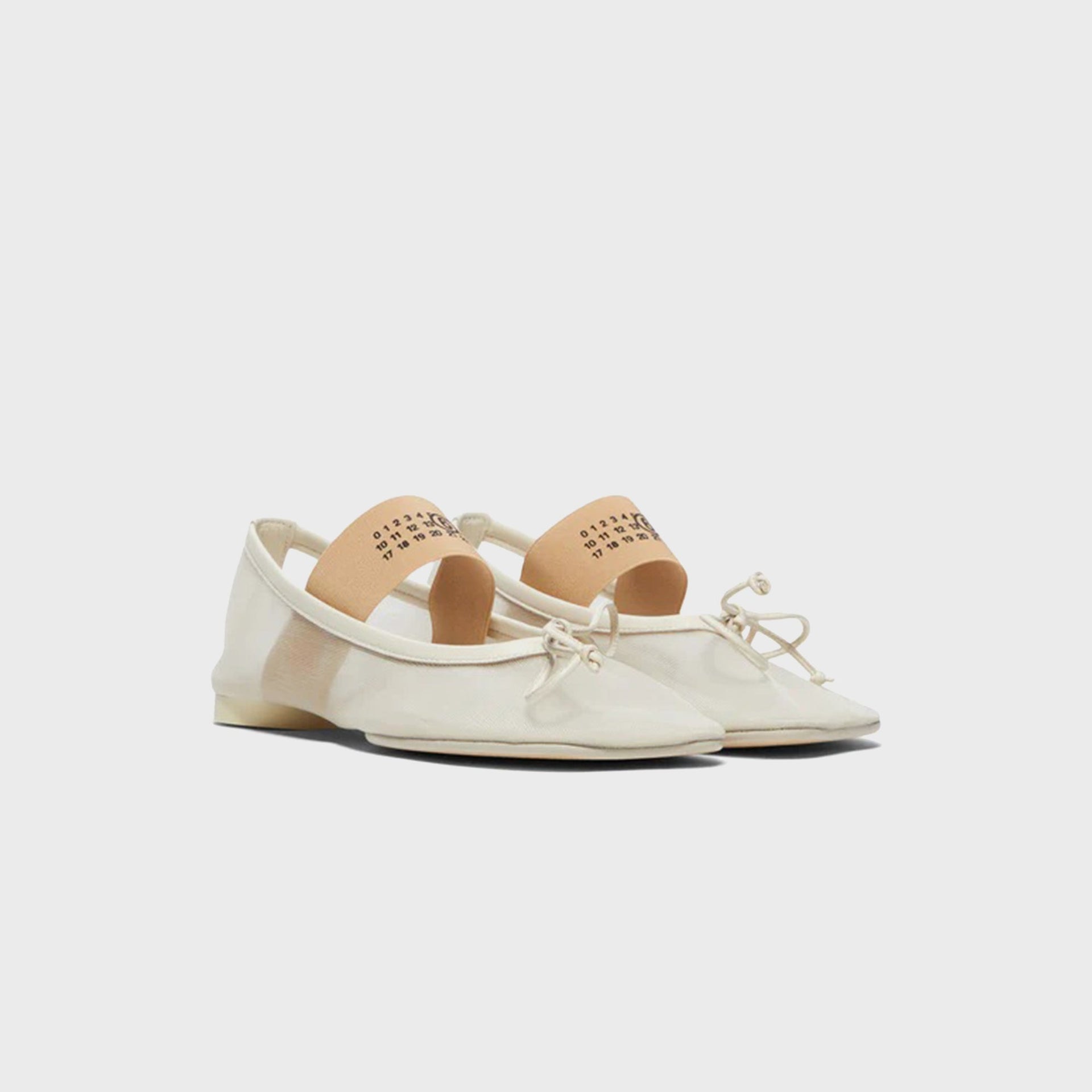 MM6 Maison Margiela Anatomic Numeric Ballerina - Bleached Sand