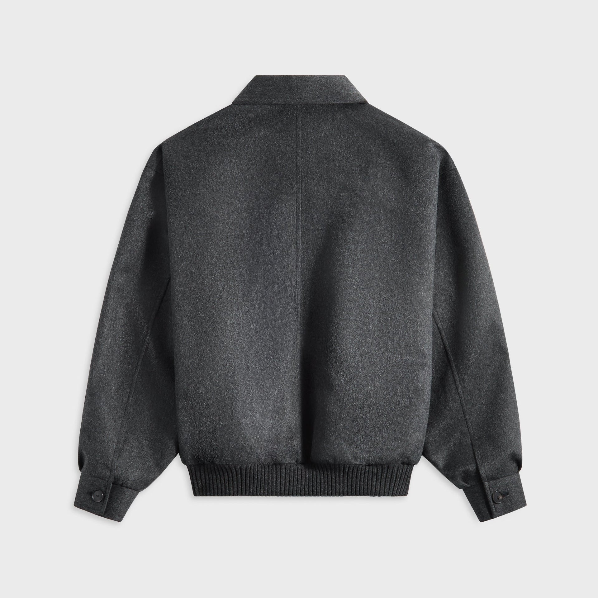 Auralee Cashmere Moleskin Zip Blouson - Top Charcoal