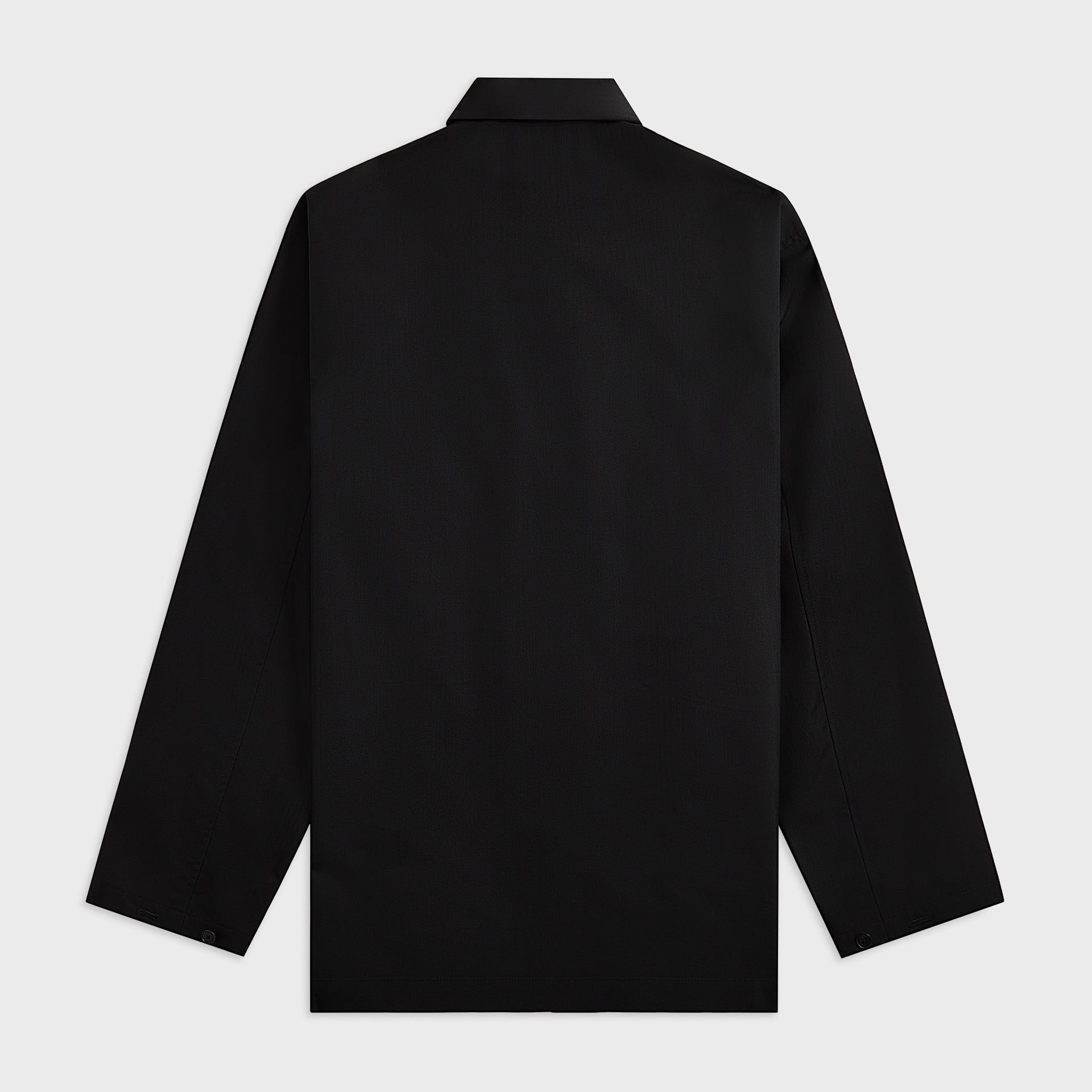 Auralee Wool Herringbone Over Shirt - Black