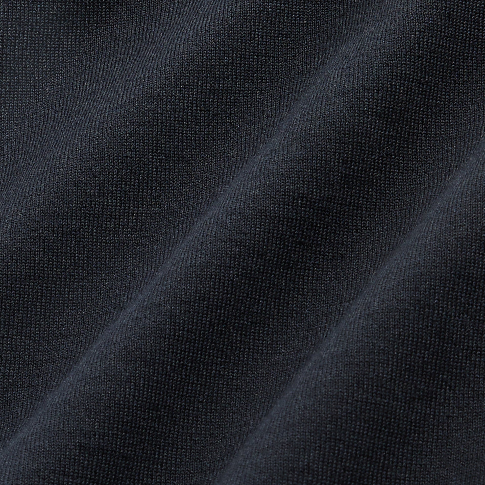 Auralee Super High Gauge Cotton Knit Polo in Dark Navy