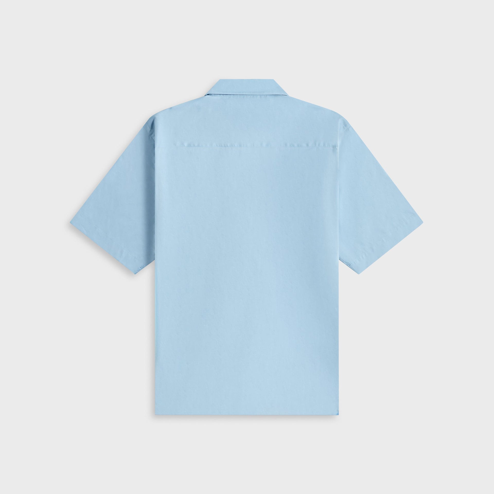 Auralee Washed Finx Typewriter Open Collar Shirt in Light Blue