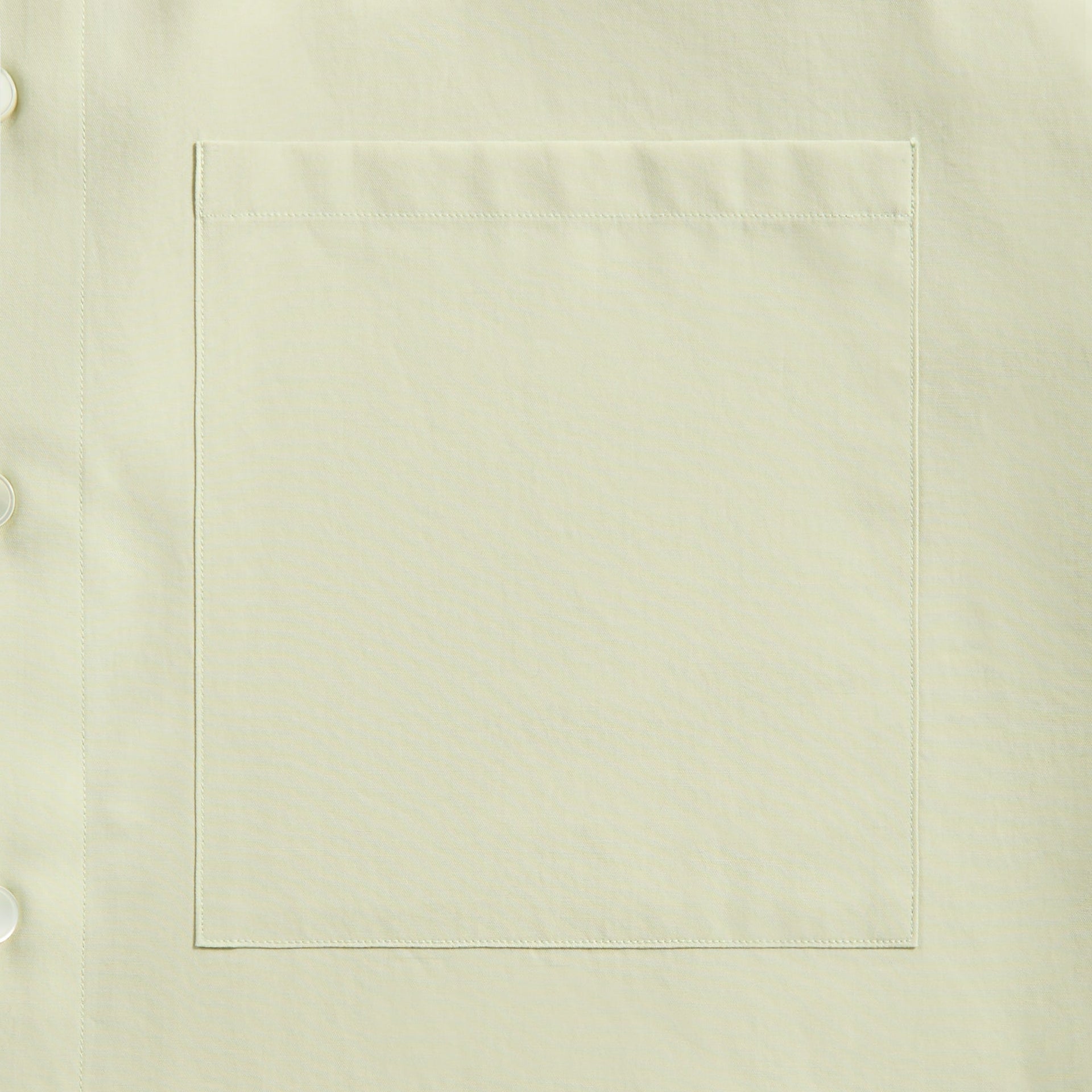 Auralee Washed Finx Twill Big Half Sleeved Shirt in Light Green