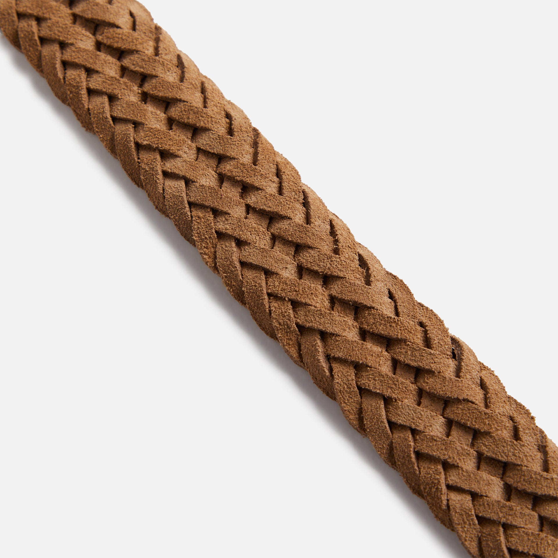 Anderson's Suede Woven Belt in Tan