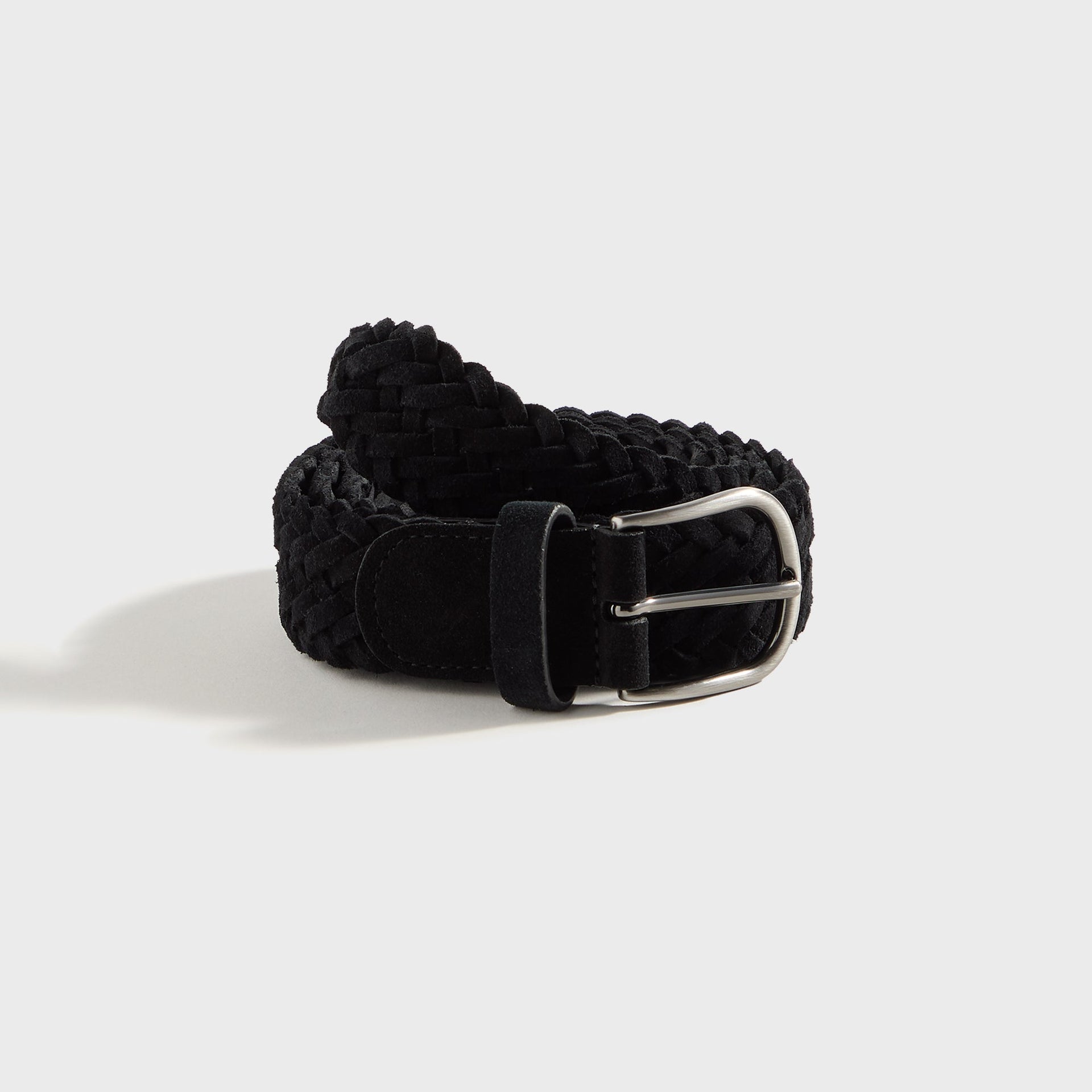 Anderson's Suede Woven Belt - Black