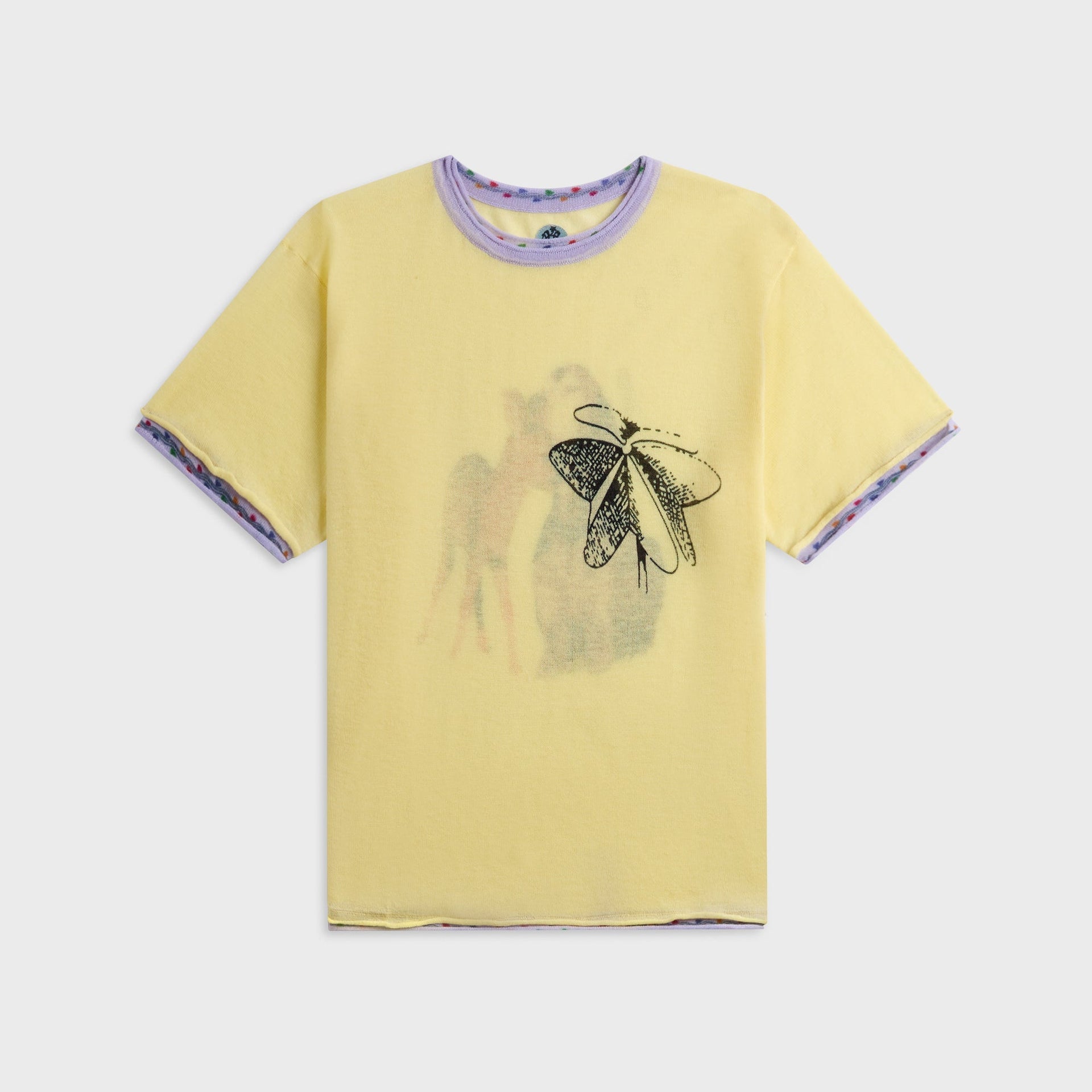 ADRIAN CASHMERE Symbiosis Tee - Yellow