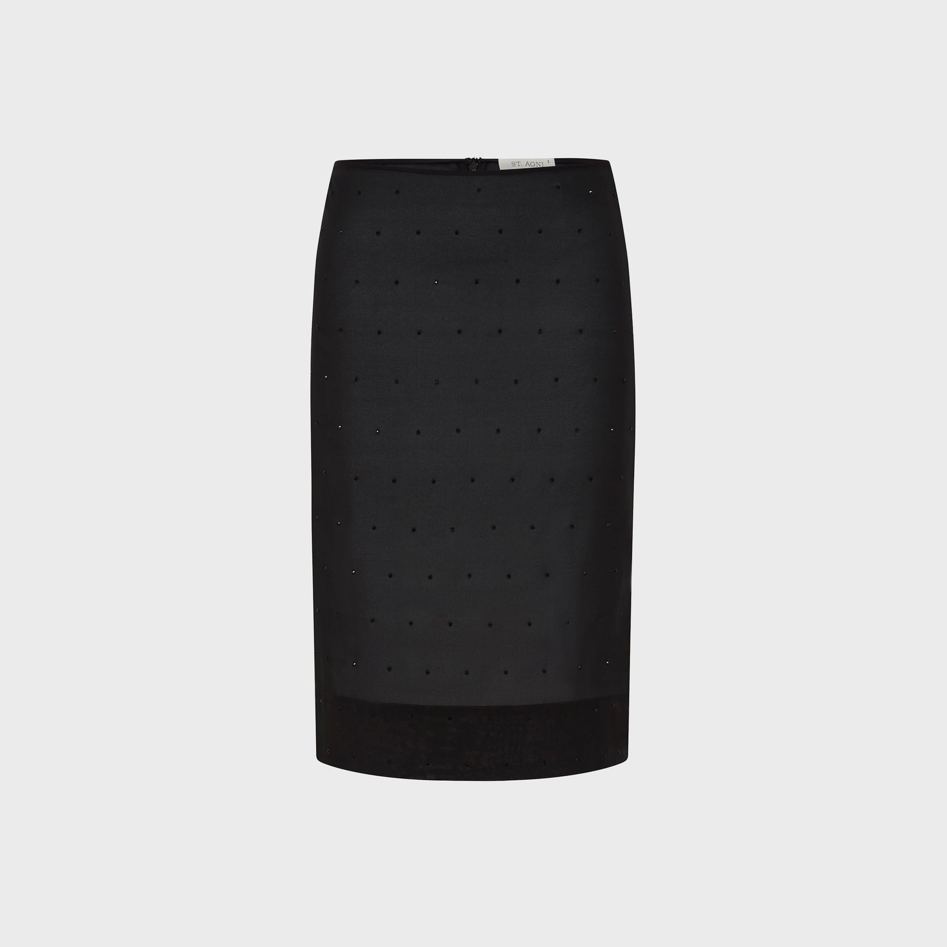 St. Agni Silk Glass Bead Skirt - Black