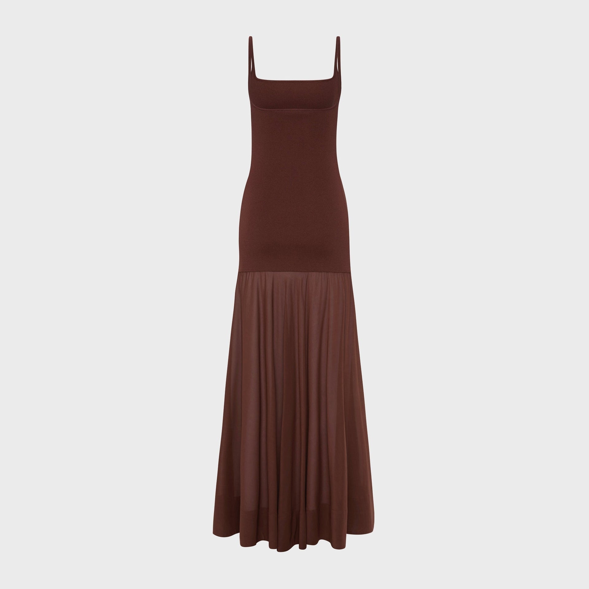 St. Agni Sheer Silk Circle Hem Dress - Liquer