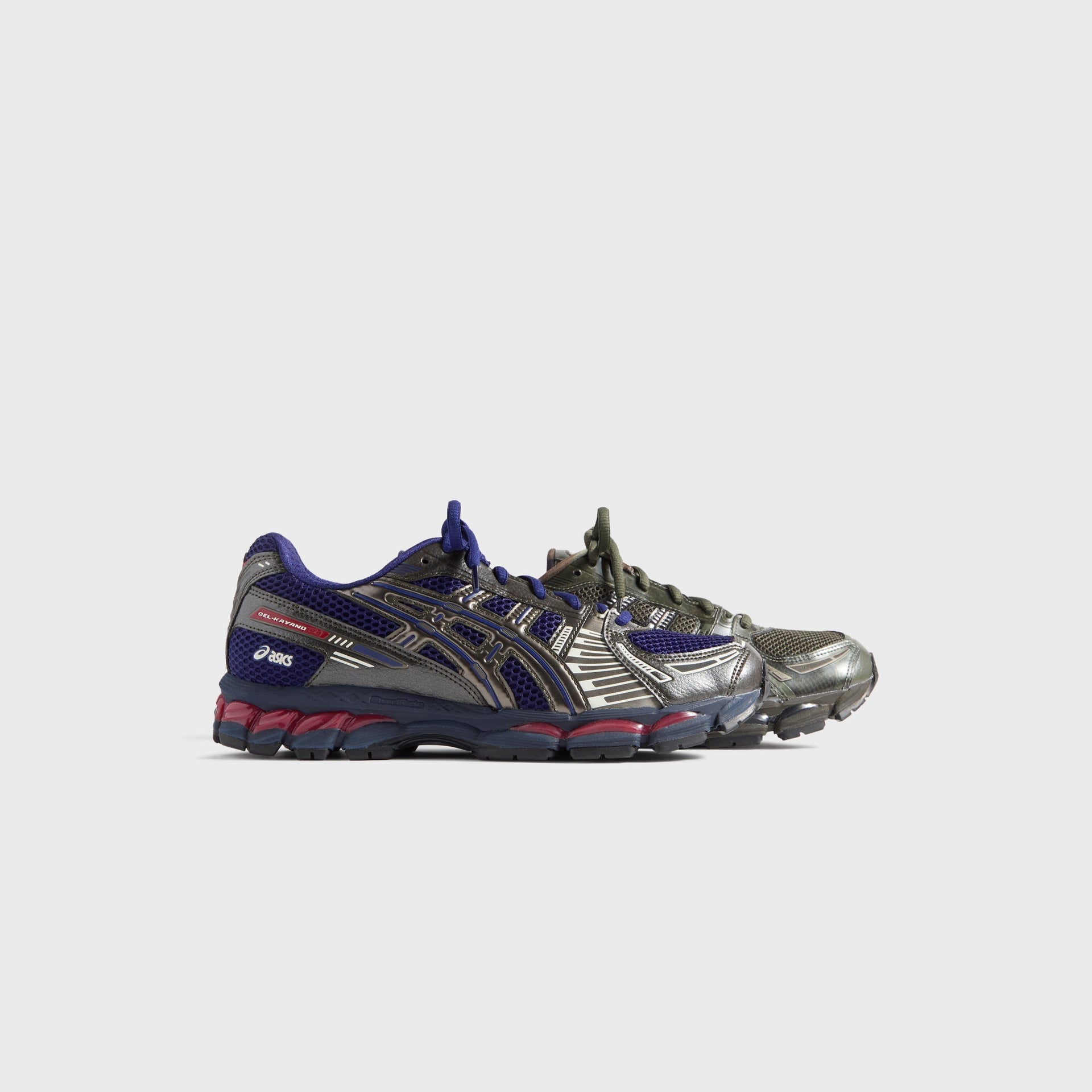 Marvel vs. Capcom | Kith for ASICS GEL-KAYANO® 12.1 Captain America vs. Guile Double Box - Dive Blue / Gunmetal / Deep Depths / Gunmetal