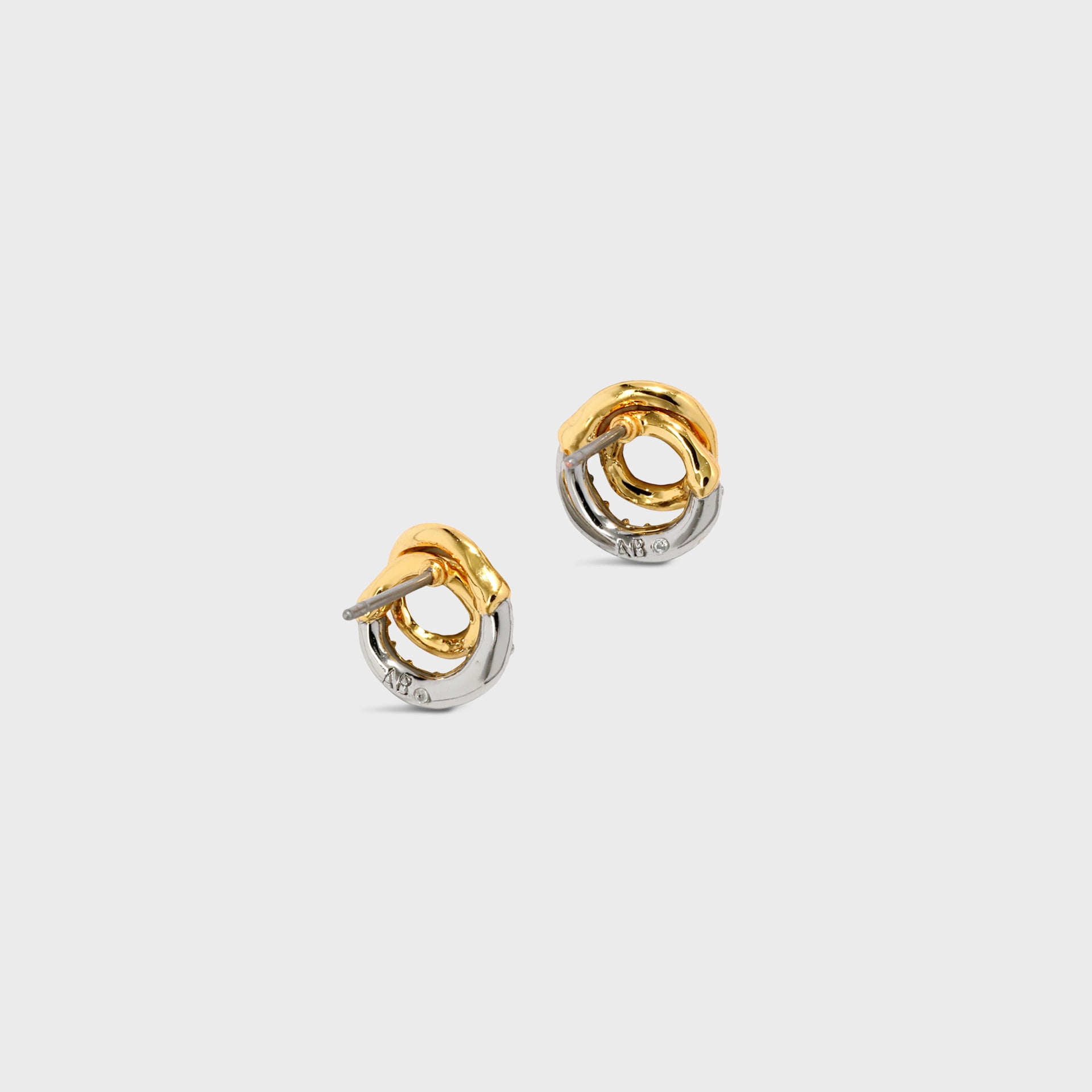 Alexis Bittar Solanales Gold Crystal Spiral Stud Earring - Gold / Silver