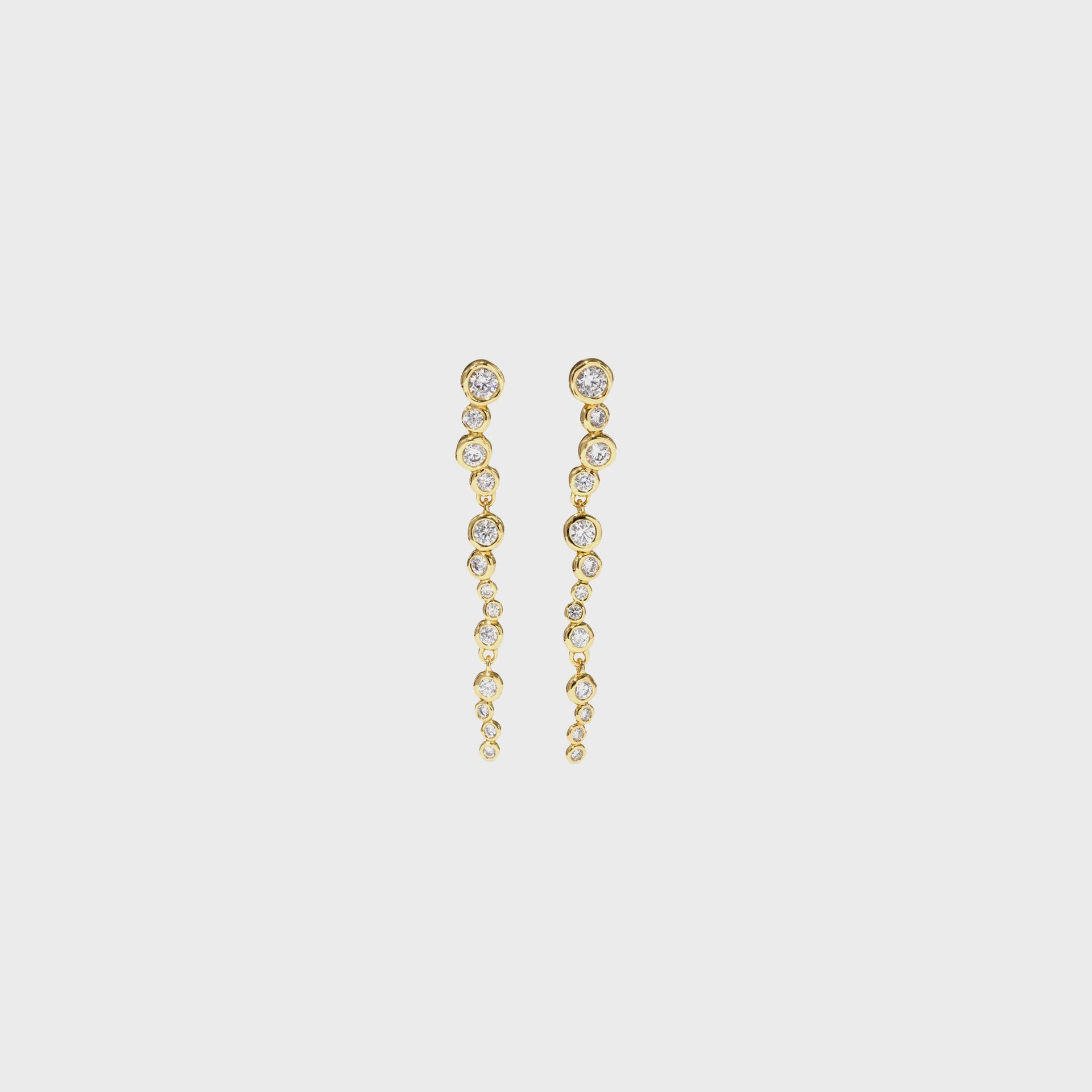 Alexis Bittar Asterales Gold CZ Cascading Earring in Gold
