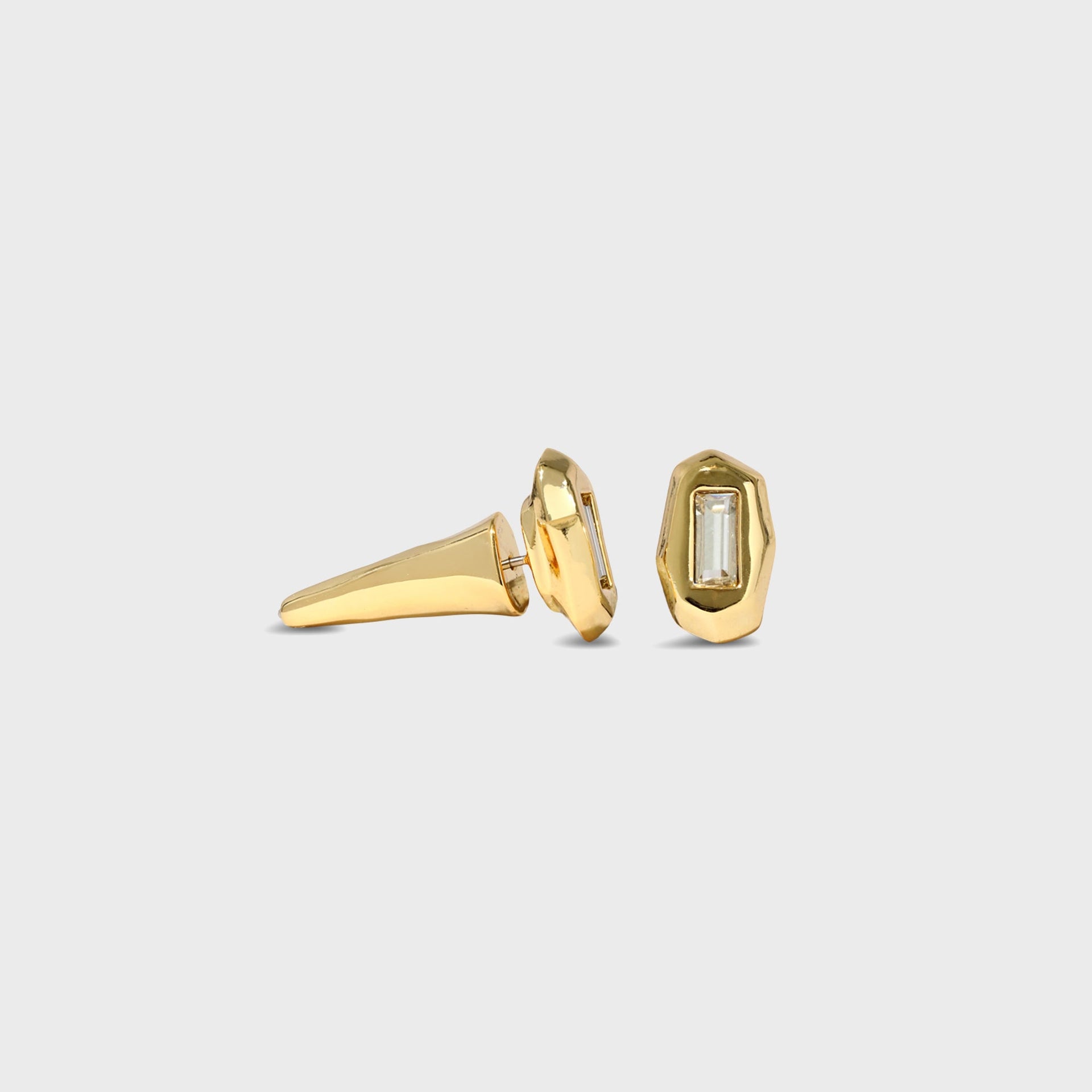 Alexis Bittar Faceted Gold Jeweled Stud Earring - Gold