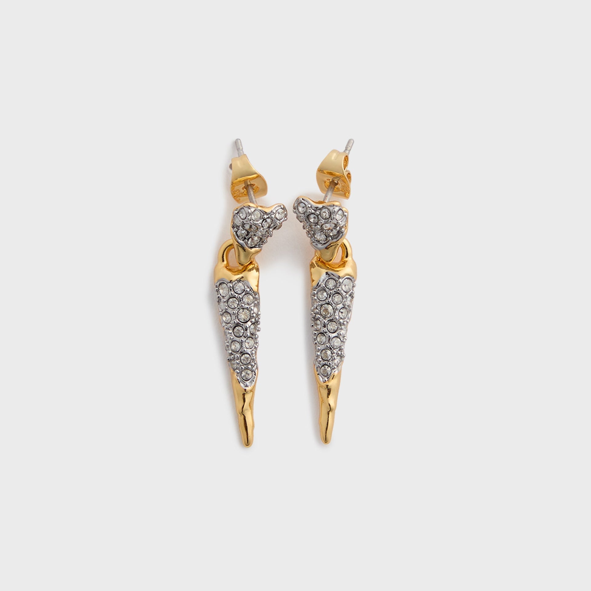 Alexis Bittar Solanales Gold Tipped Crystal Spear Drop Earringin Gold / Silver