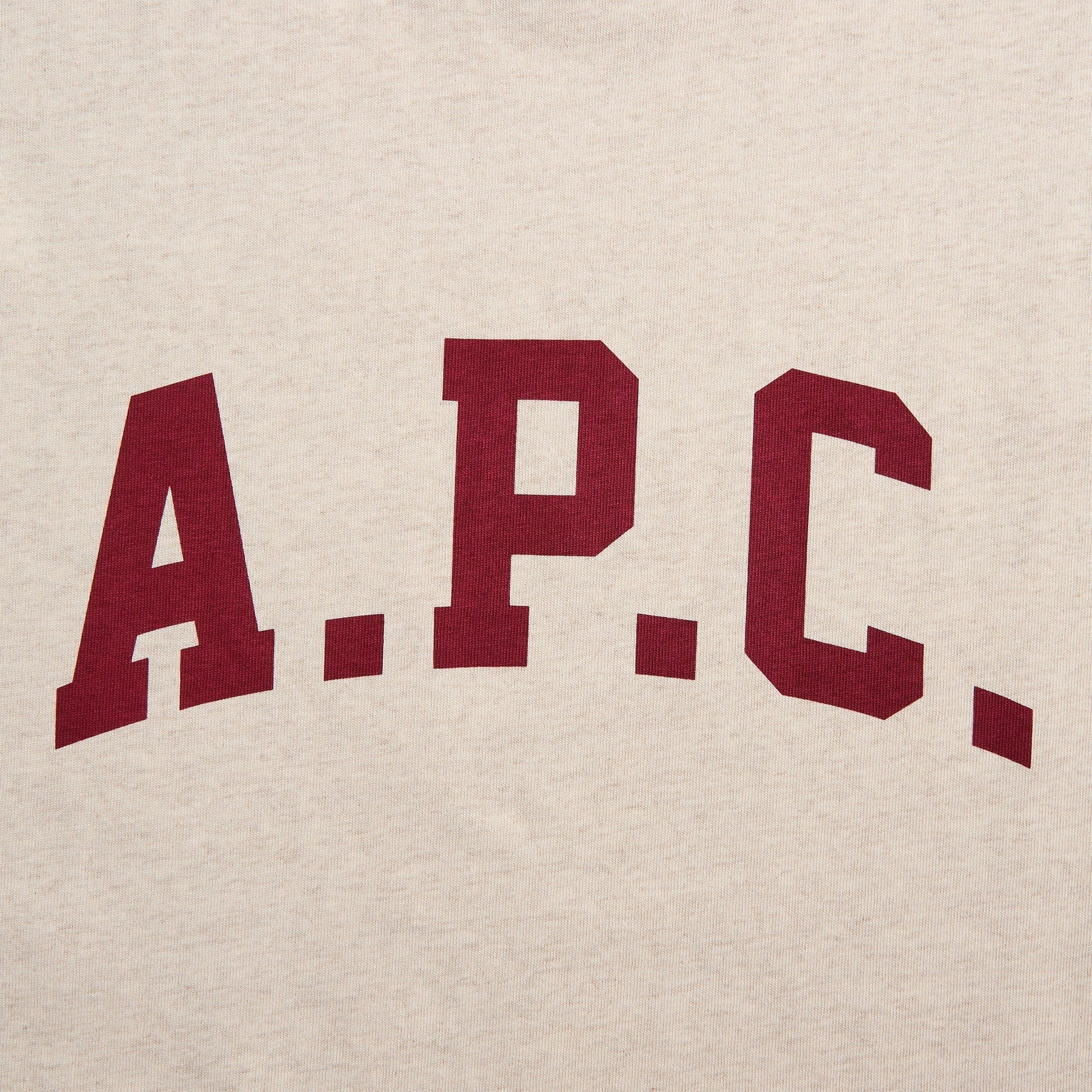 A.P.C. Marcus Tee - Ecru Chine / Rouge