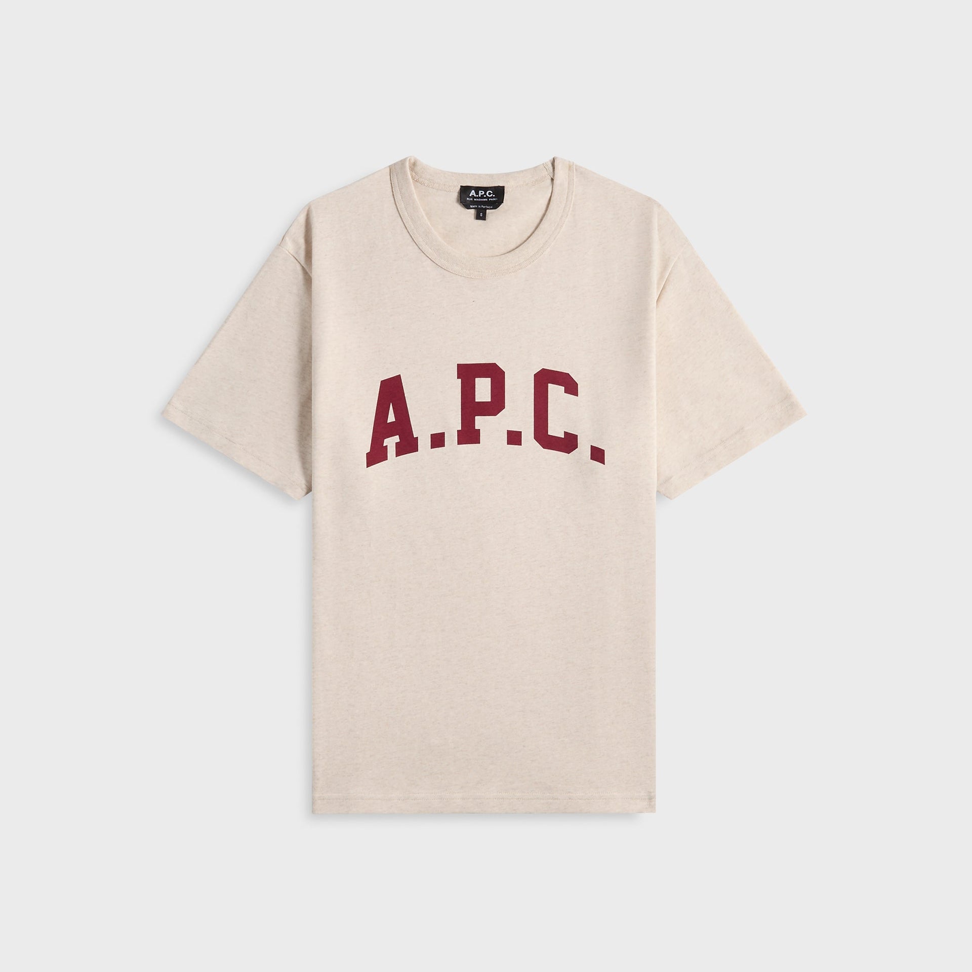 A.P.C. Marcus Tee - Ecru Chine / Rouge
