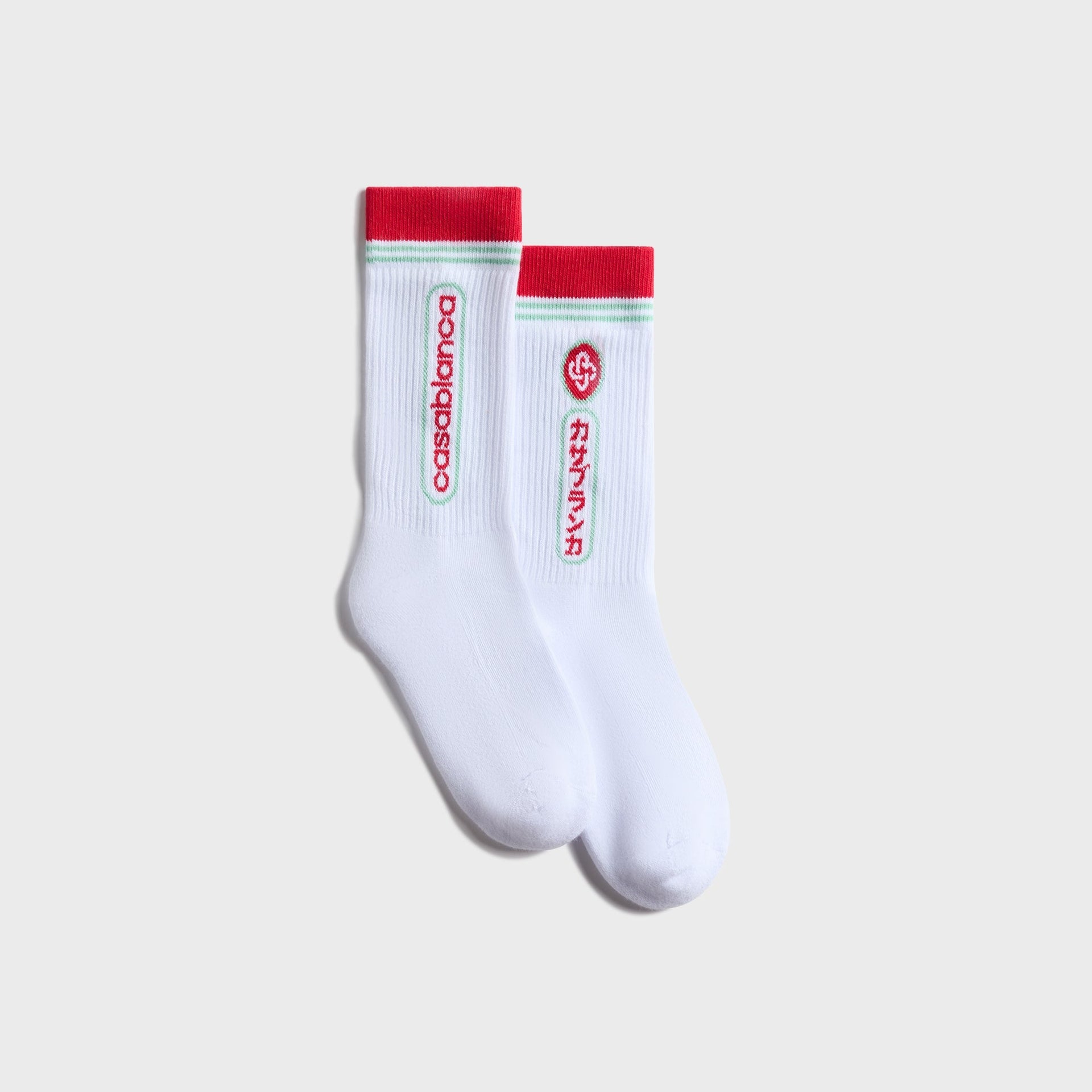 Casablanca Printed Sports Socks Fuji Dream in White