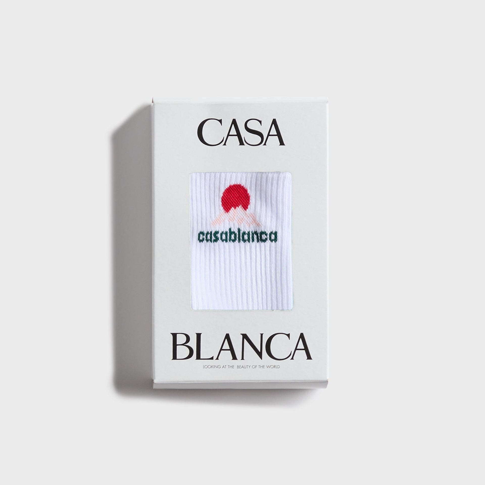 Casablanca Printed Sports Socks Montagne in White