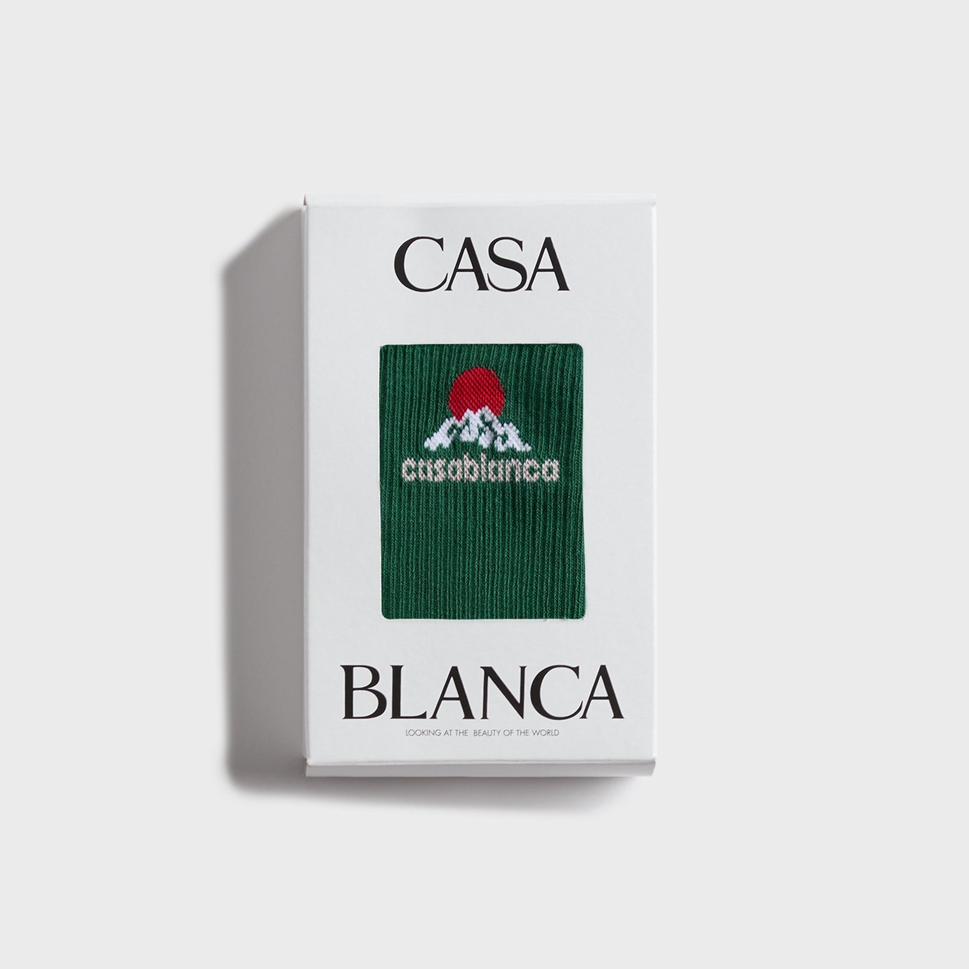 Casablanca Printed Sports Socks Montagne in Green