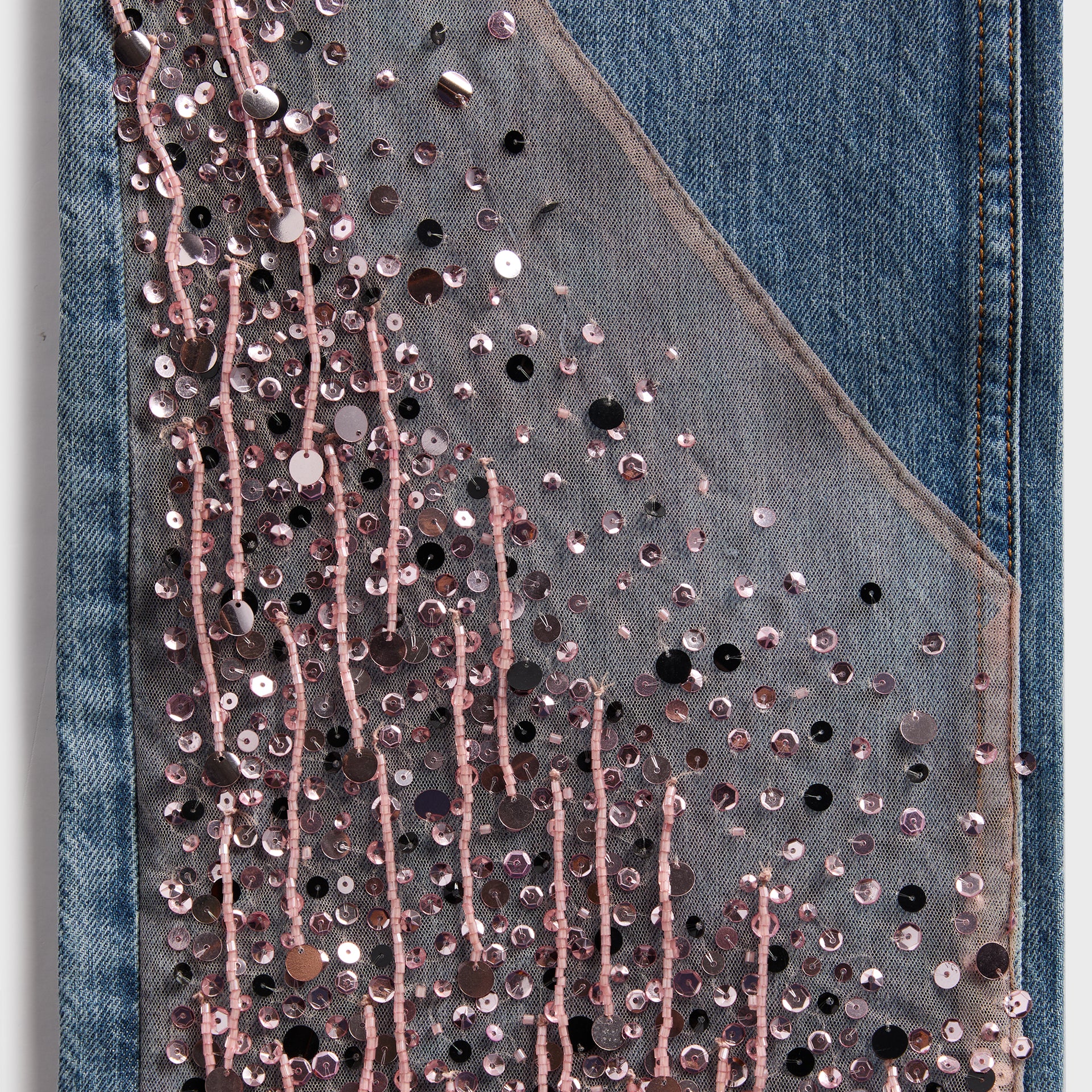 Asta Resort Helena Hand Beaded Jean - Bon Bon Pink