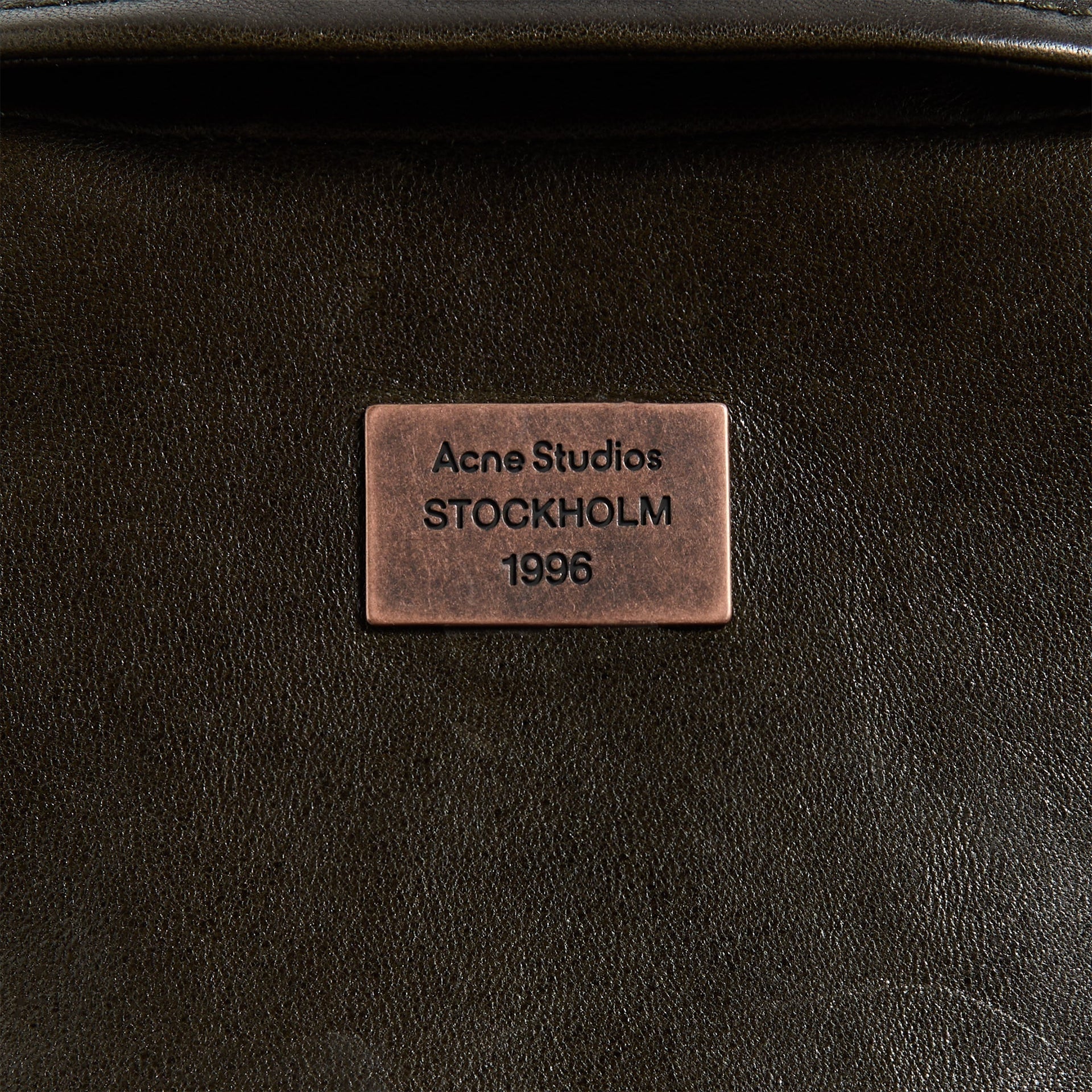 Acne Studios Leather Bomber Jacket - Vintage Green