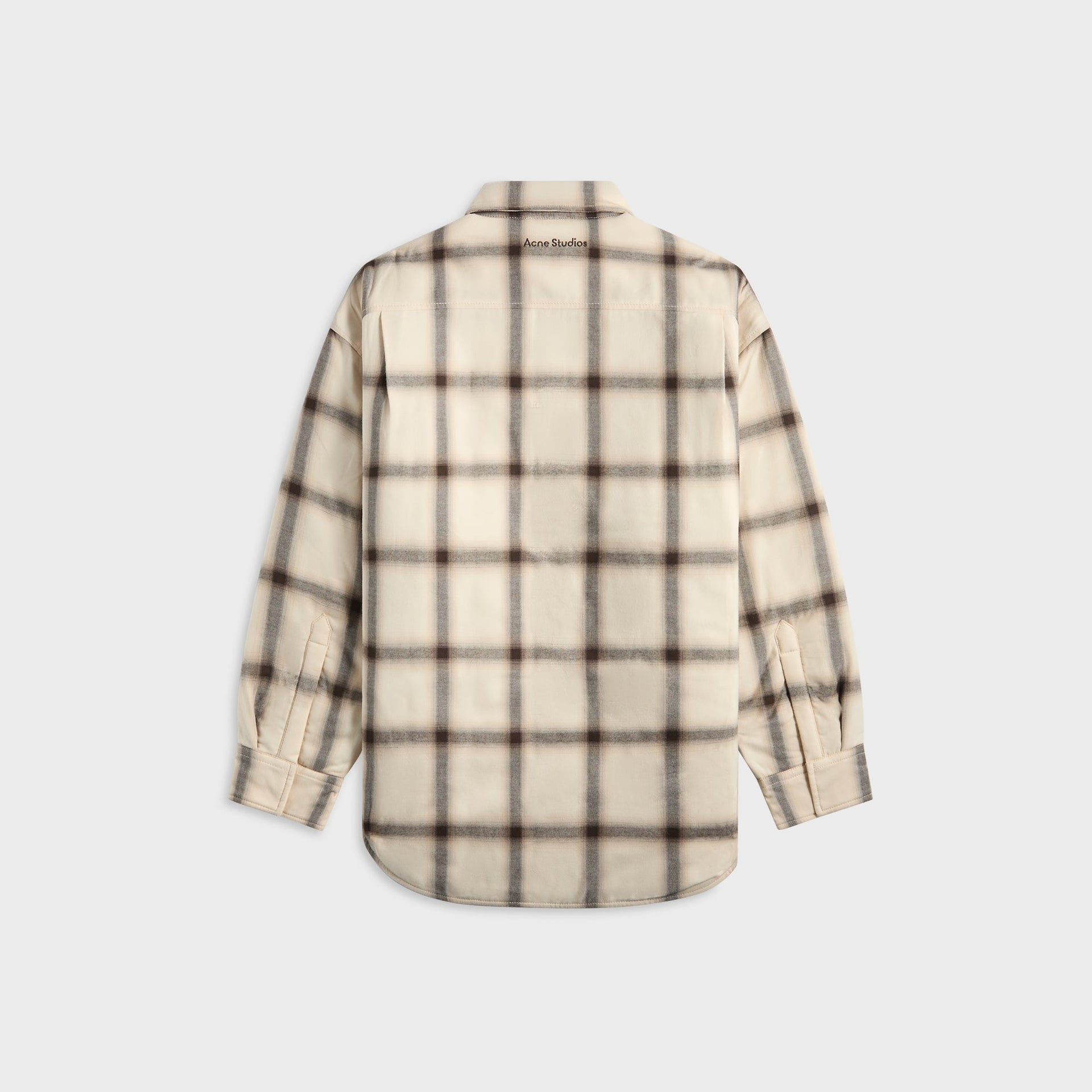 Acne Studios Flannel Button-Up Shirt - Beige / Multi