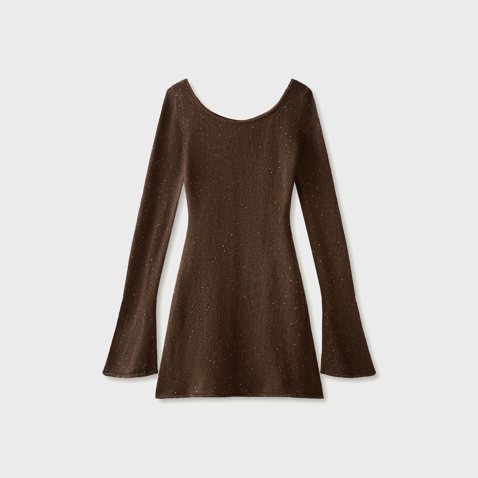 Asta Resort Maya Longsleeve Mini Dress - Dark Chocolate Sequin