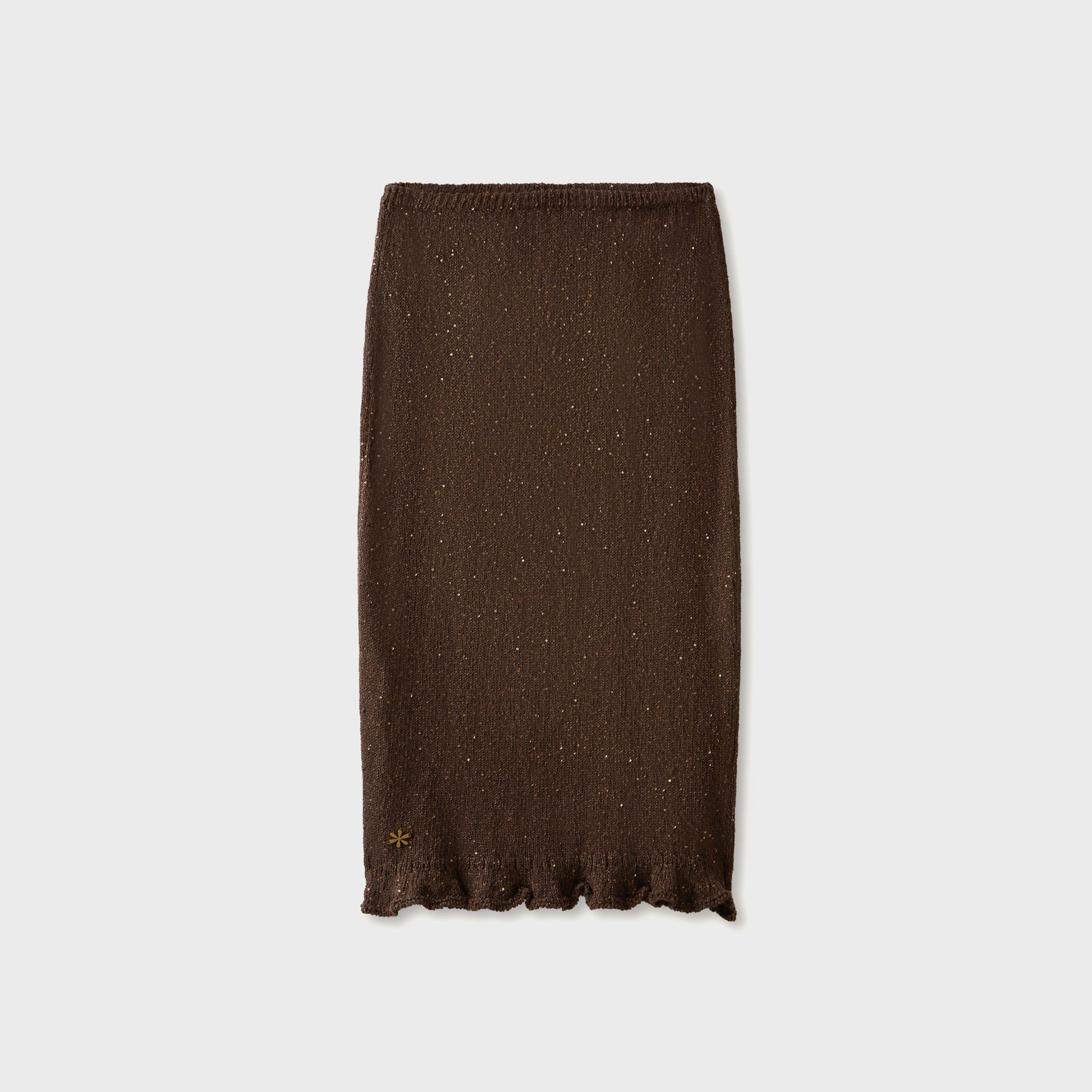 Asta Resort Michaela Midi Skirt - Dark Brown Sequin