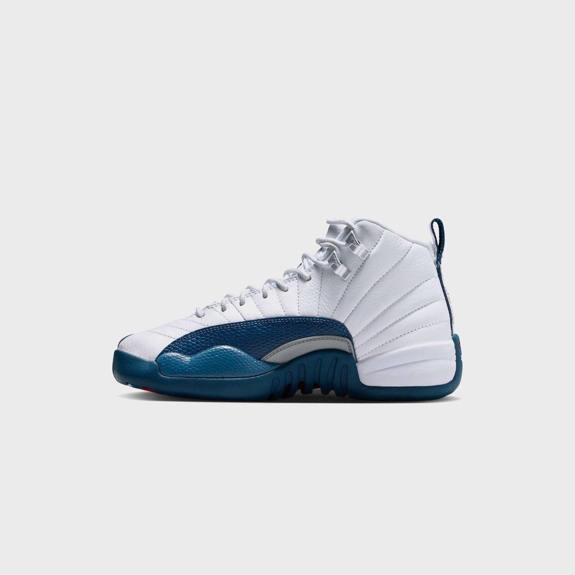 Jordan GS Air Jordan 12 Retro - White / French Blue / Metallic Silver