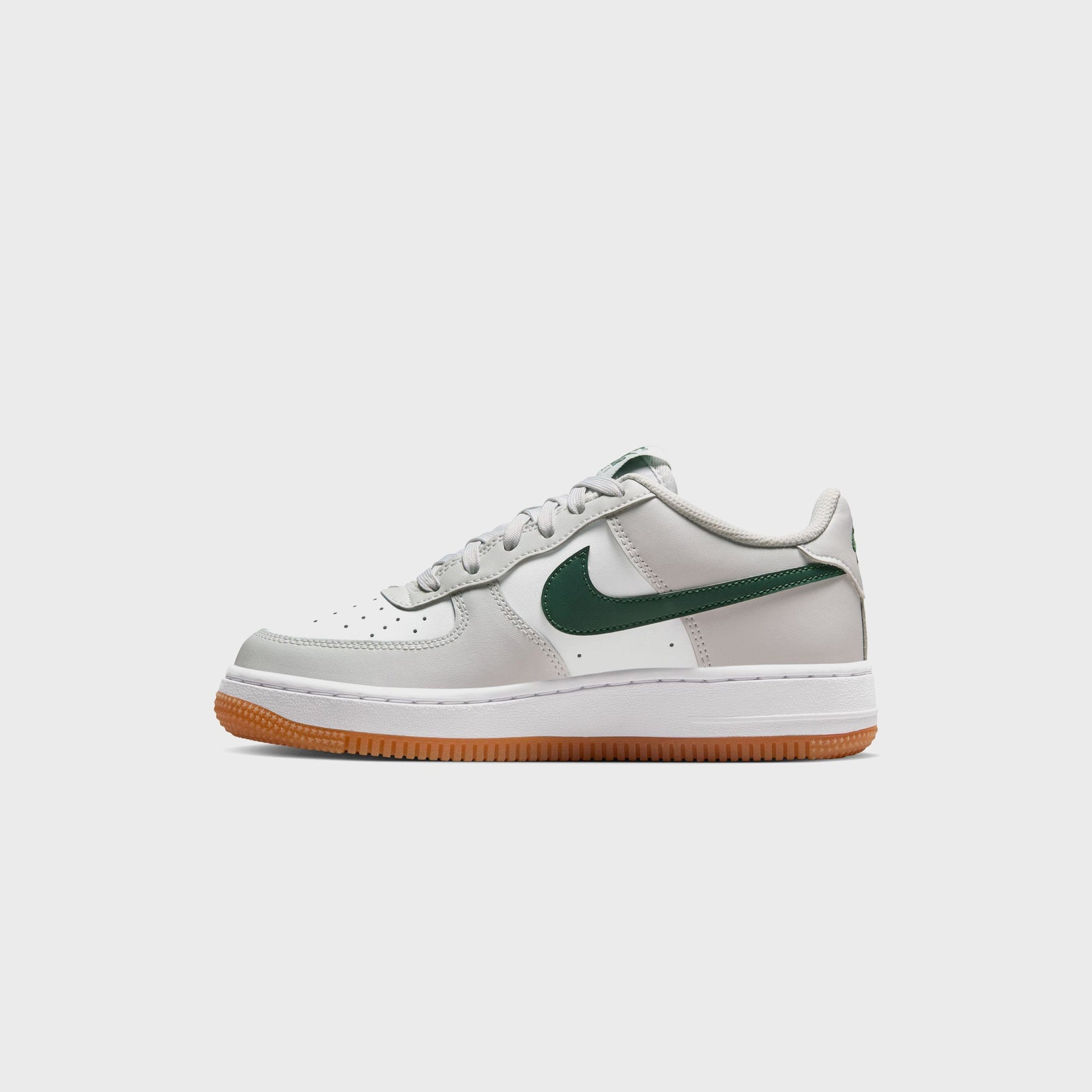 Nike GS Air Force 1 - Photon Dust / White / Fir / Gum Medium Brown