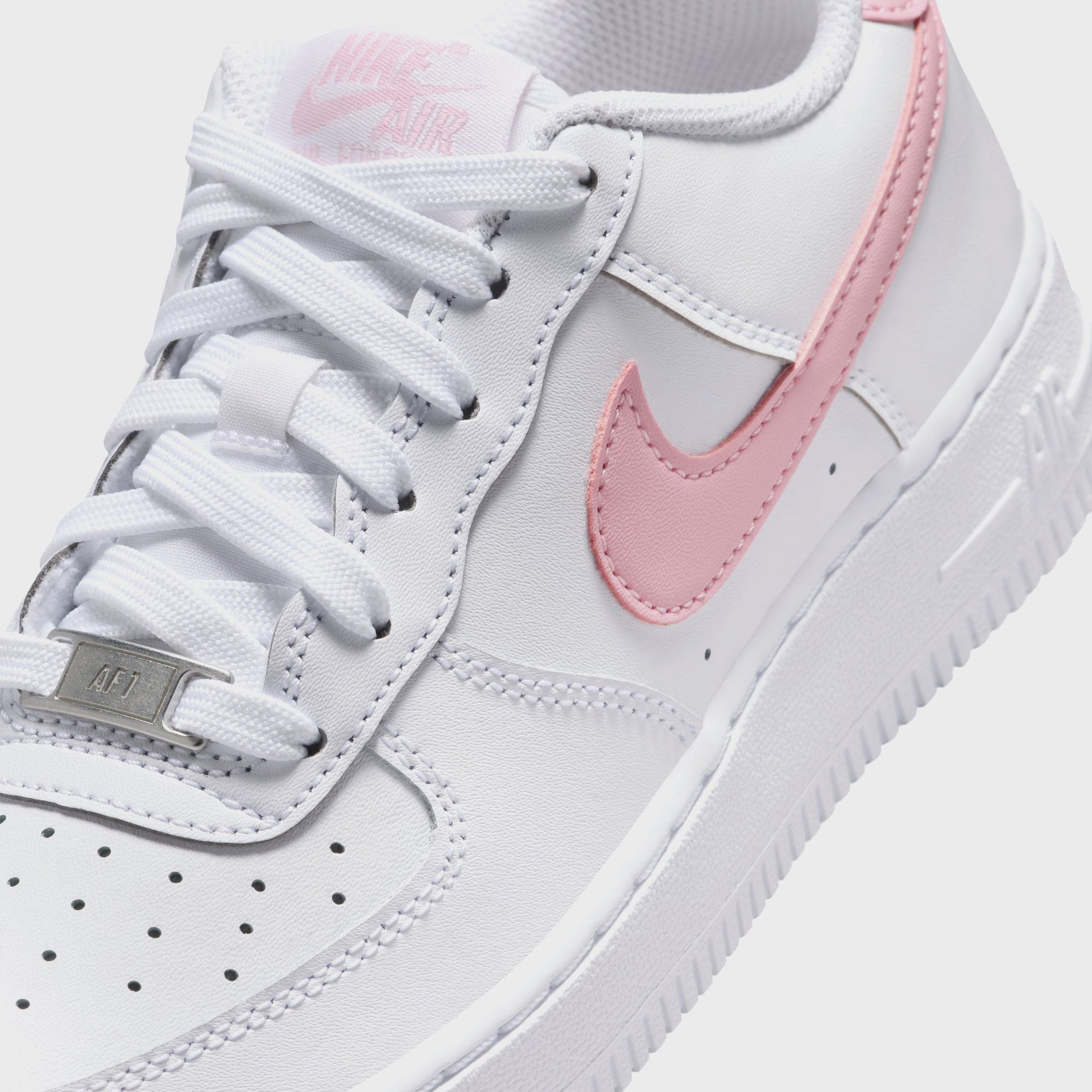 Nike GS Air Force 1 - White / Medium Soft Pink / White