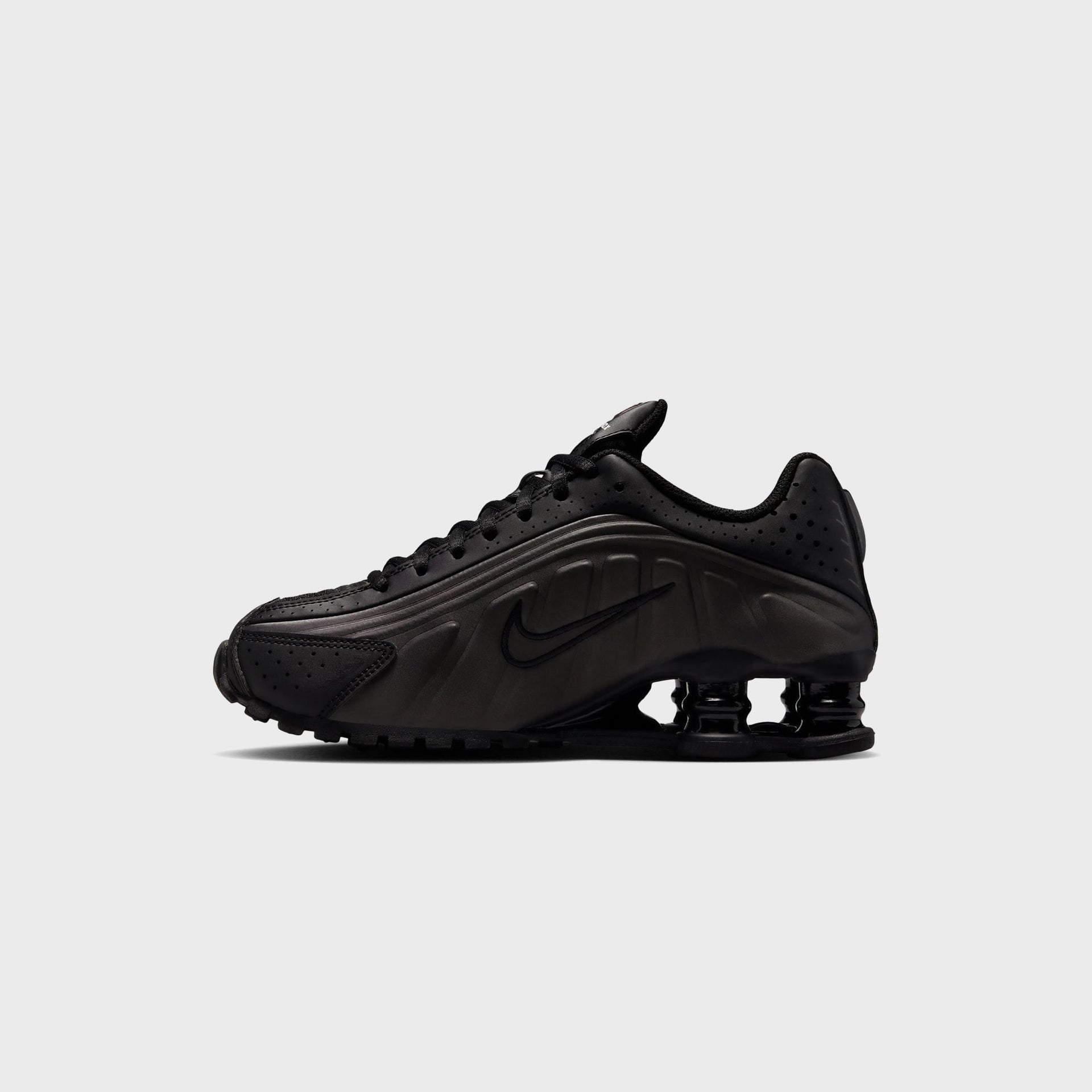 Nike GS Shox R4 - Black / Black / Black / Bright Crimson