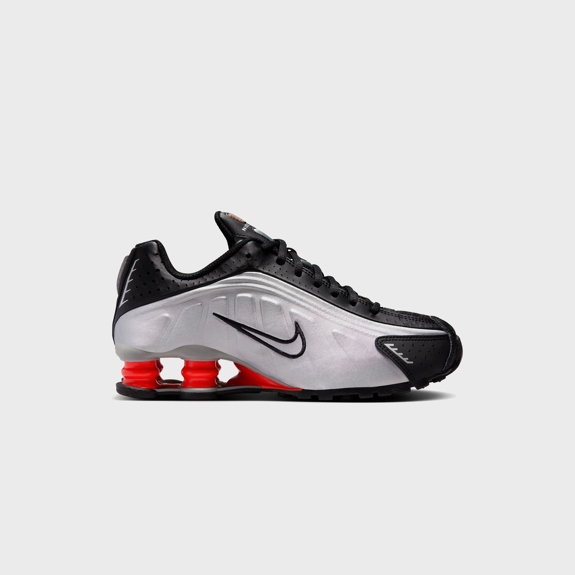 Nike GS Shox R4 - Metallic Silver / Metallic Silver / Black