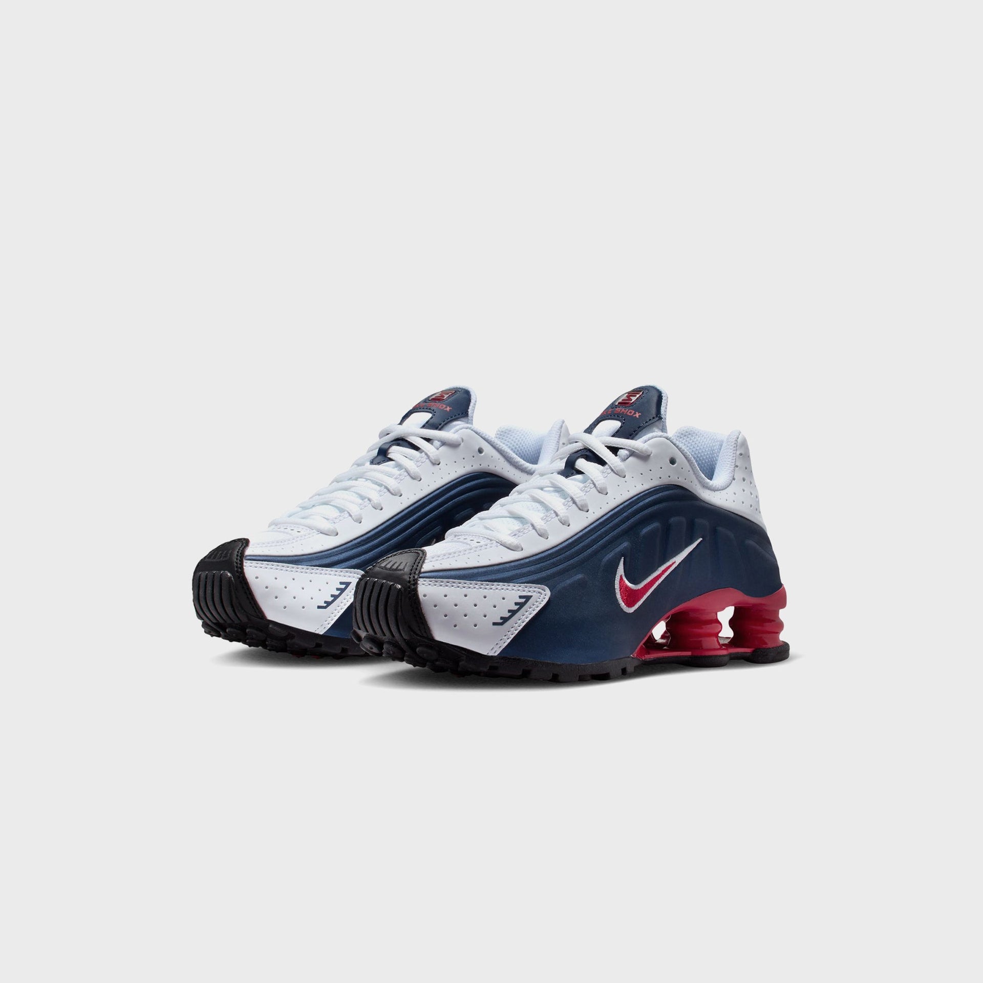 Nike GS Shox R4 - Midnight Navy / Gym Red / White