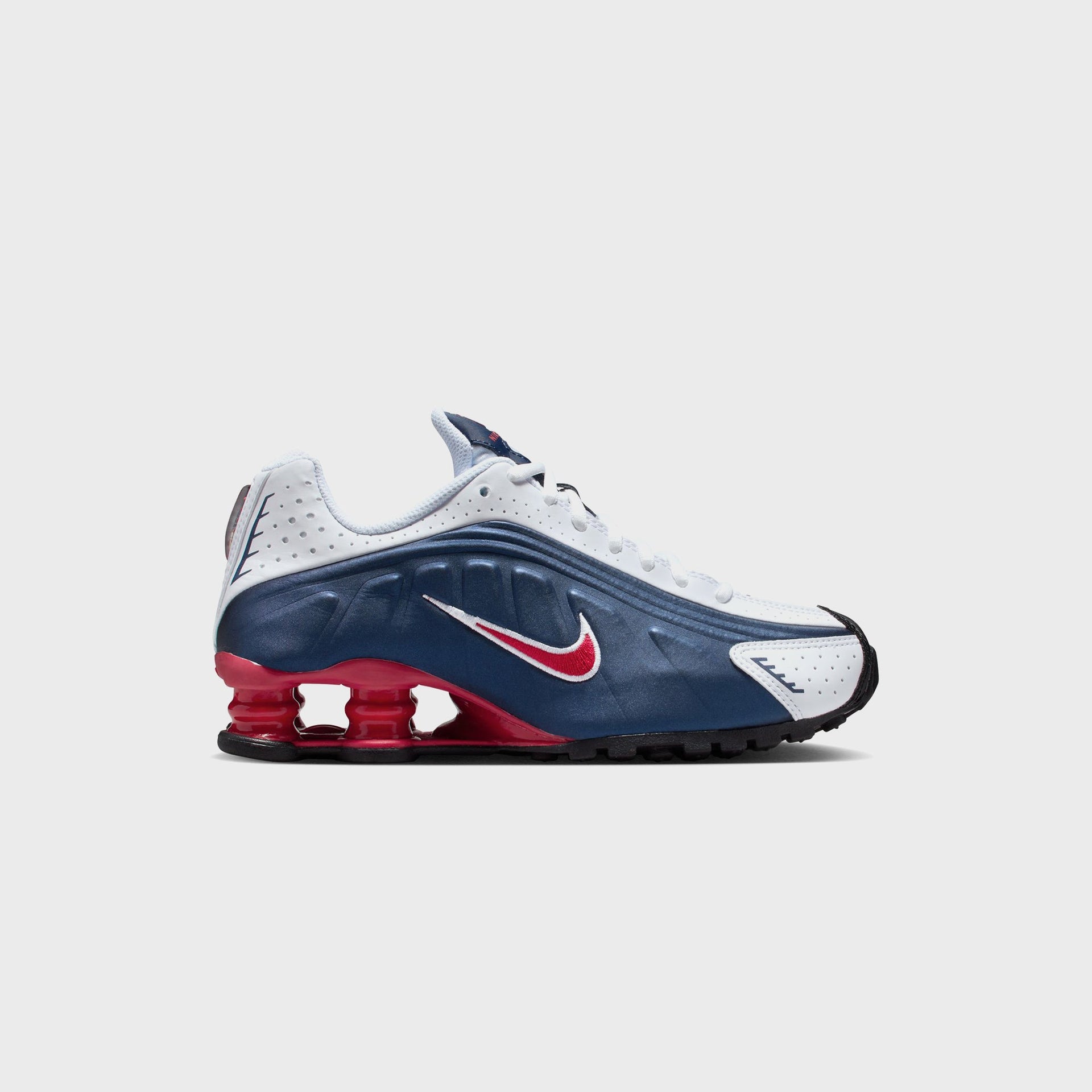 Nike GS Shox R4 - Midnight Navy / Gym Red / White