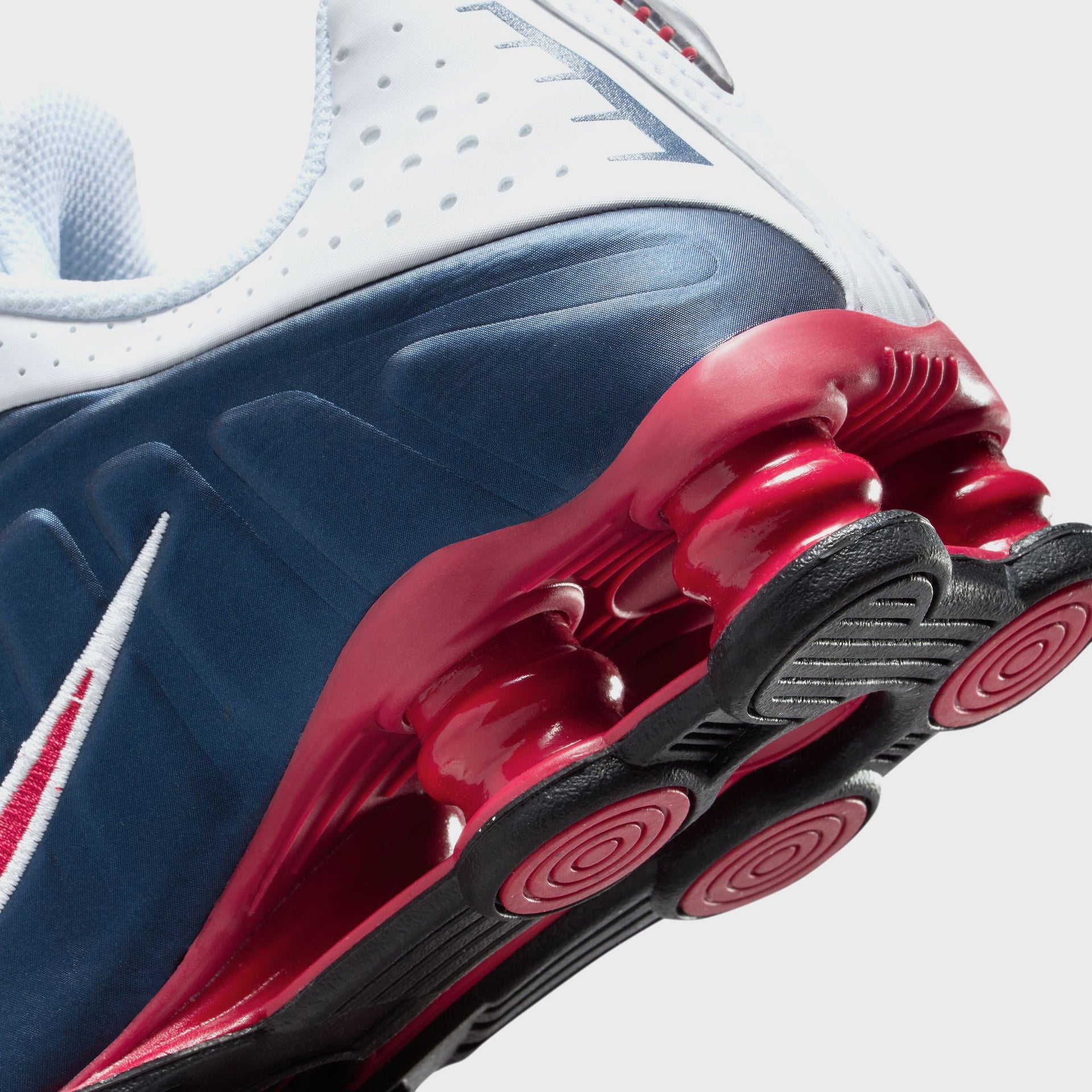 Nike GS Shox R4 - Midnight Navy / Gym Red / White