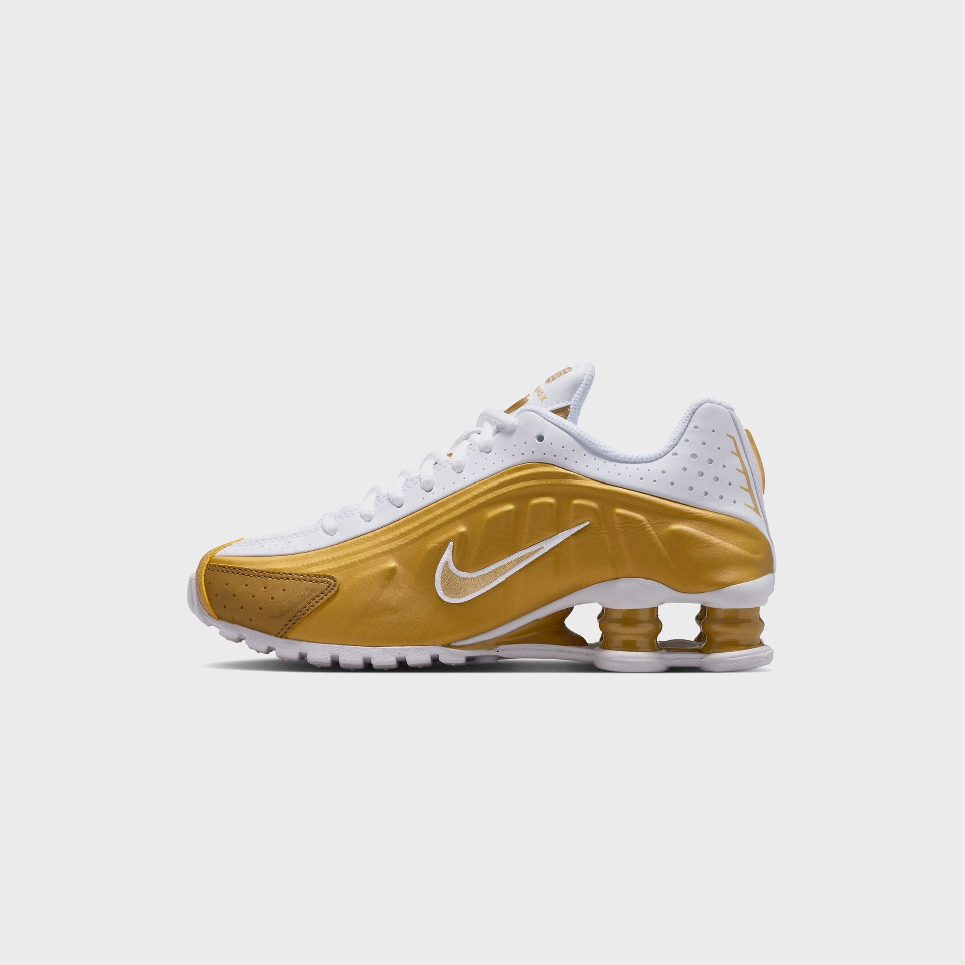 Nike GS Shox R4 - Metallic Gold / Metallic Gold / White