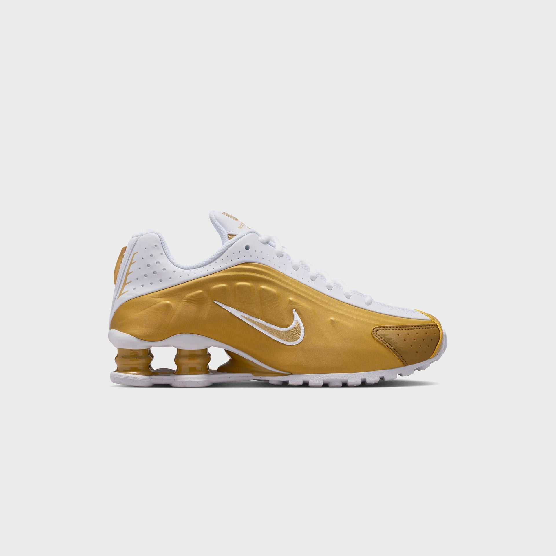 Nike GS Shox R4 - Metallic Gold / Metallic Gold / White