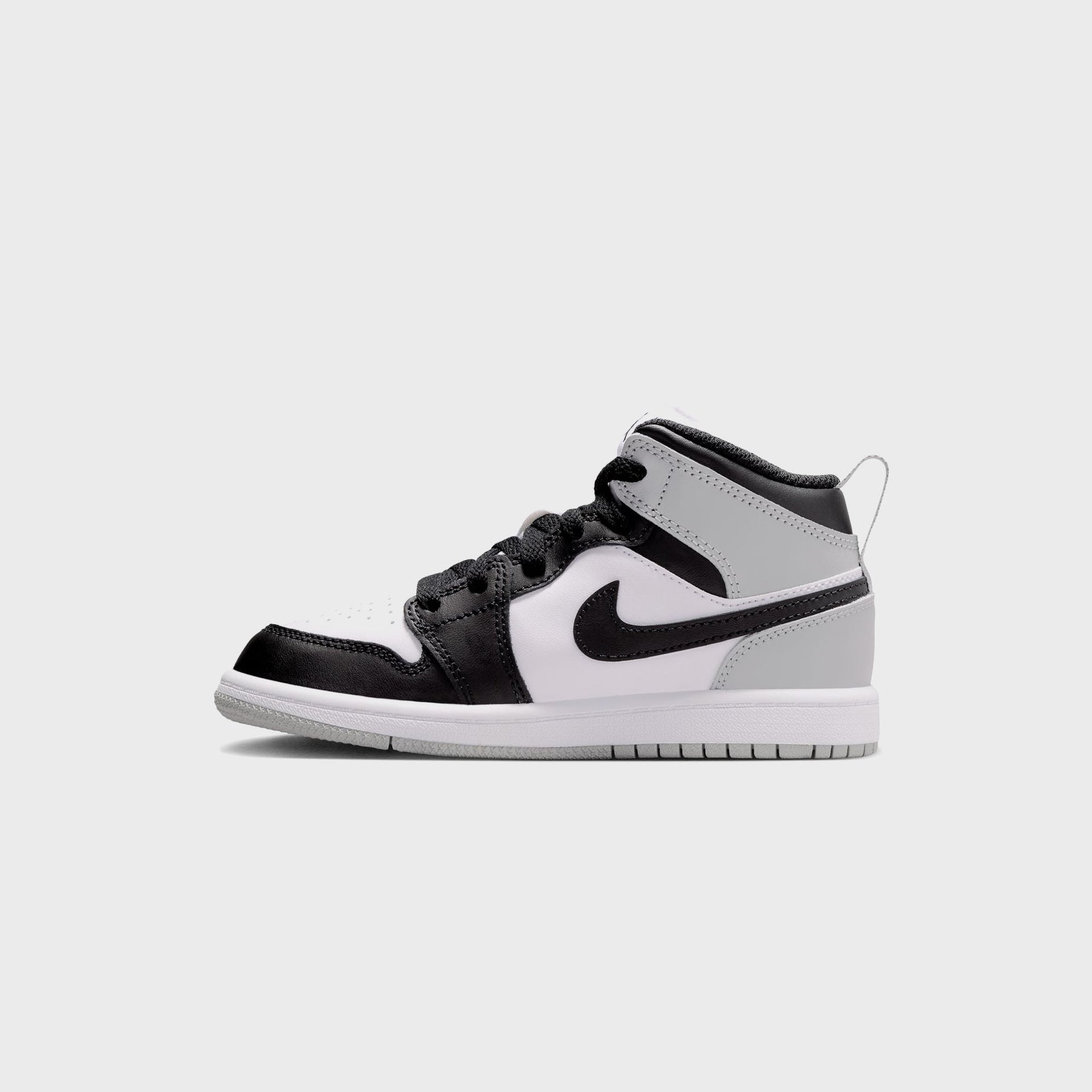 Jordan PS Air Jordan 1 Mid - White / Black / Light Smoke Grey