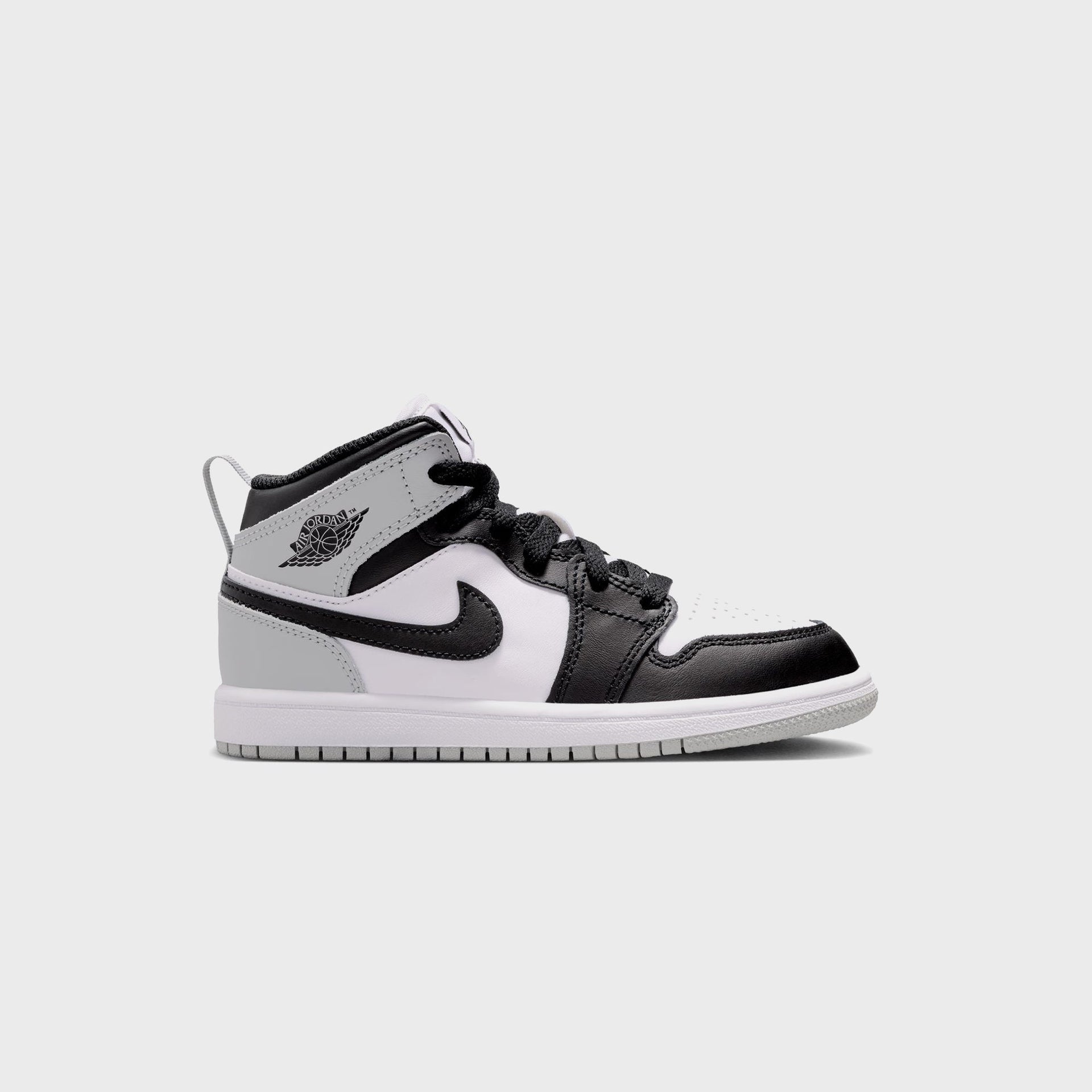 Jordan PS Air Jordan 1 Mid - White / Black / Light Smoke Grey
