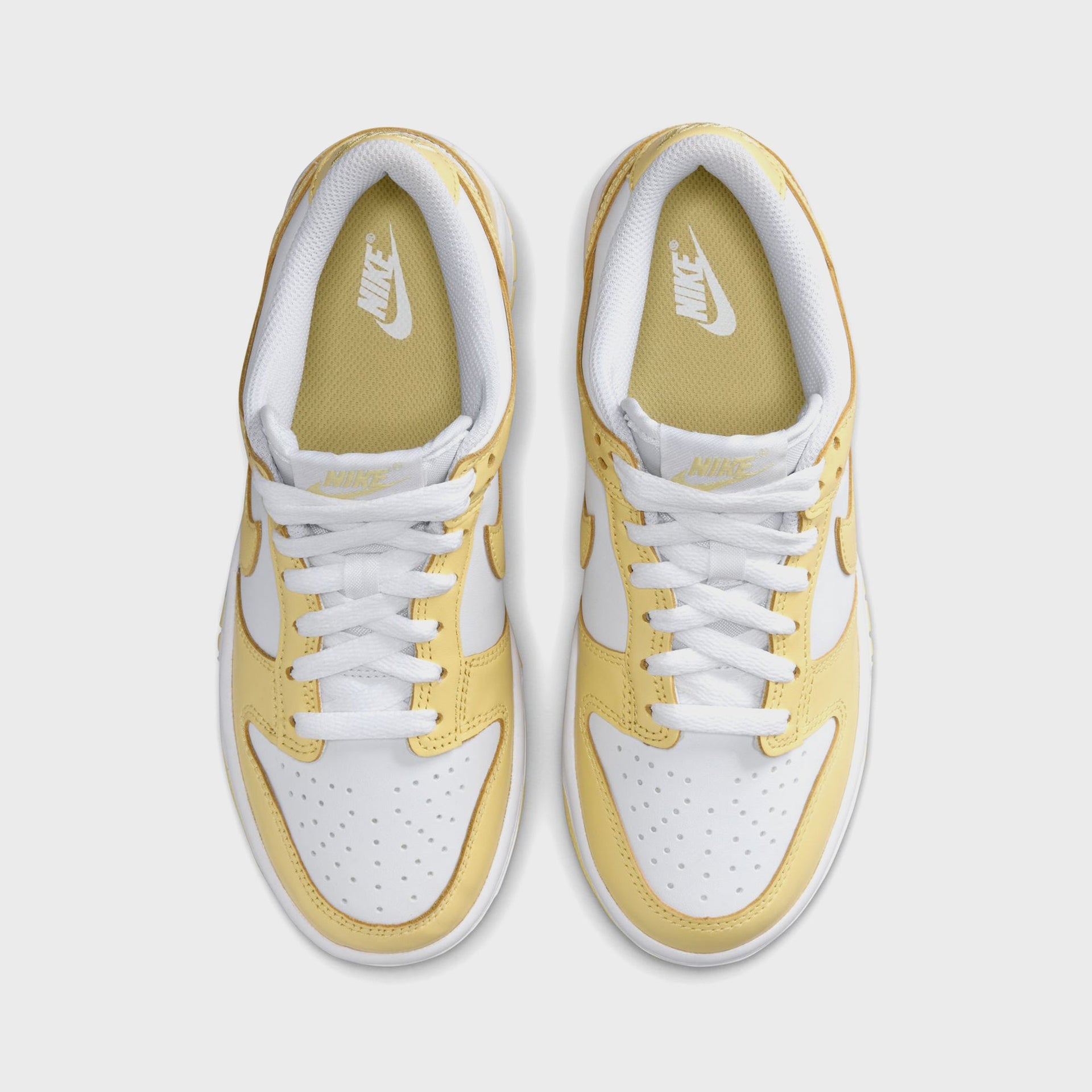 Nike GS Dunk Low - White / Soft Yellow