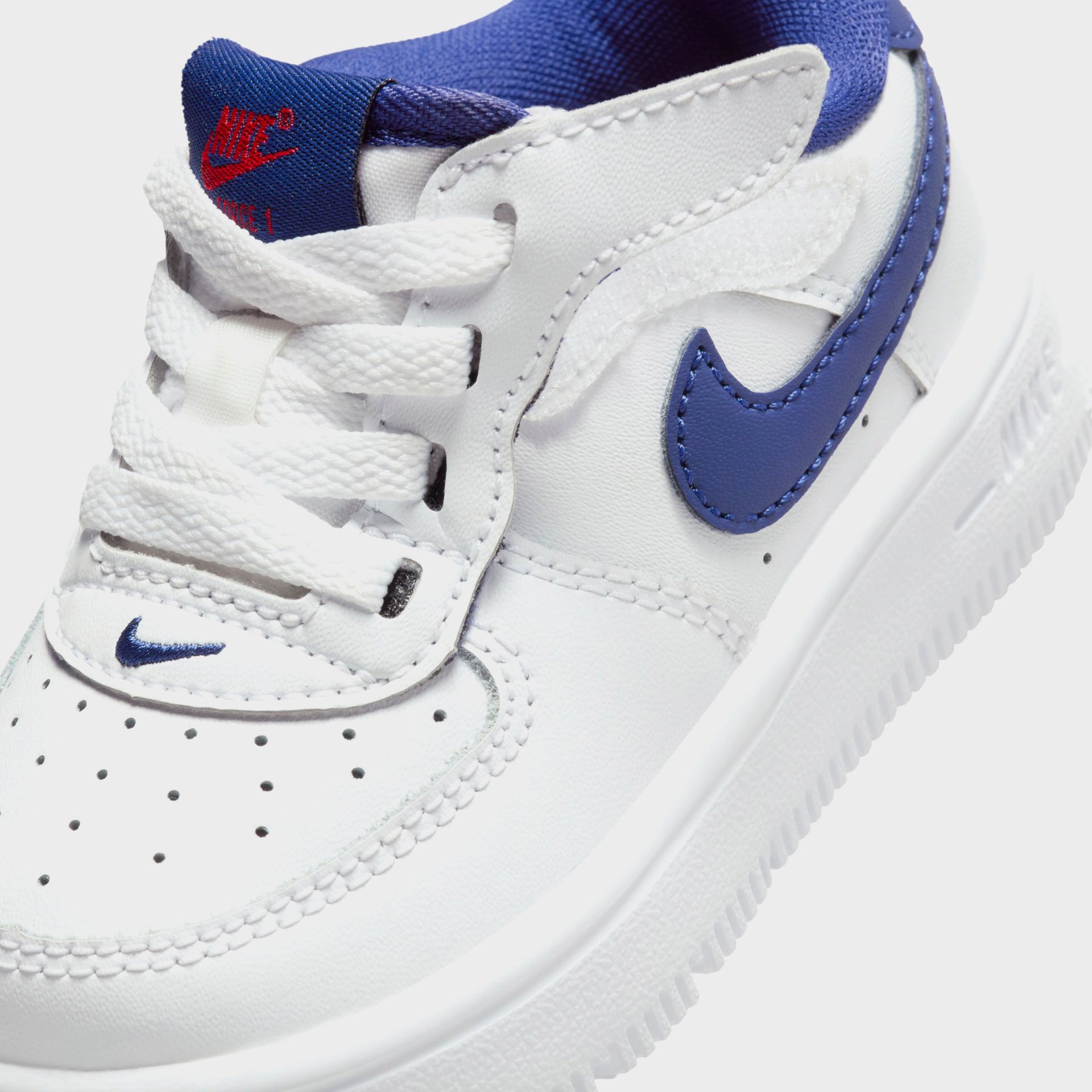 Nike TD Force 1 Low Easyon - White / Deep Royal Blue / University Red