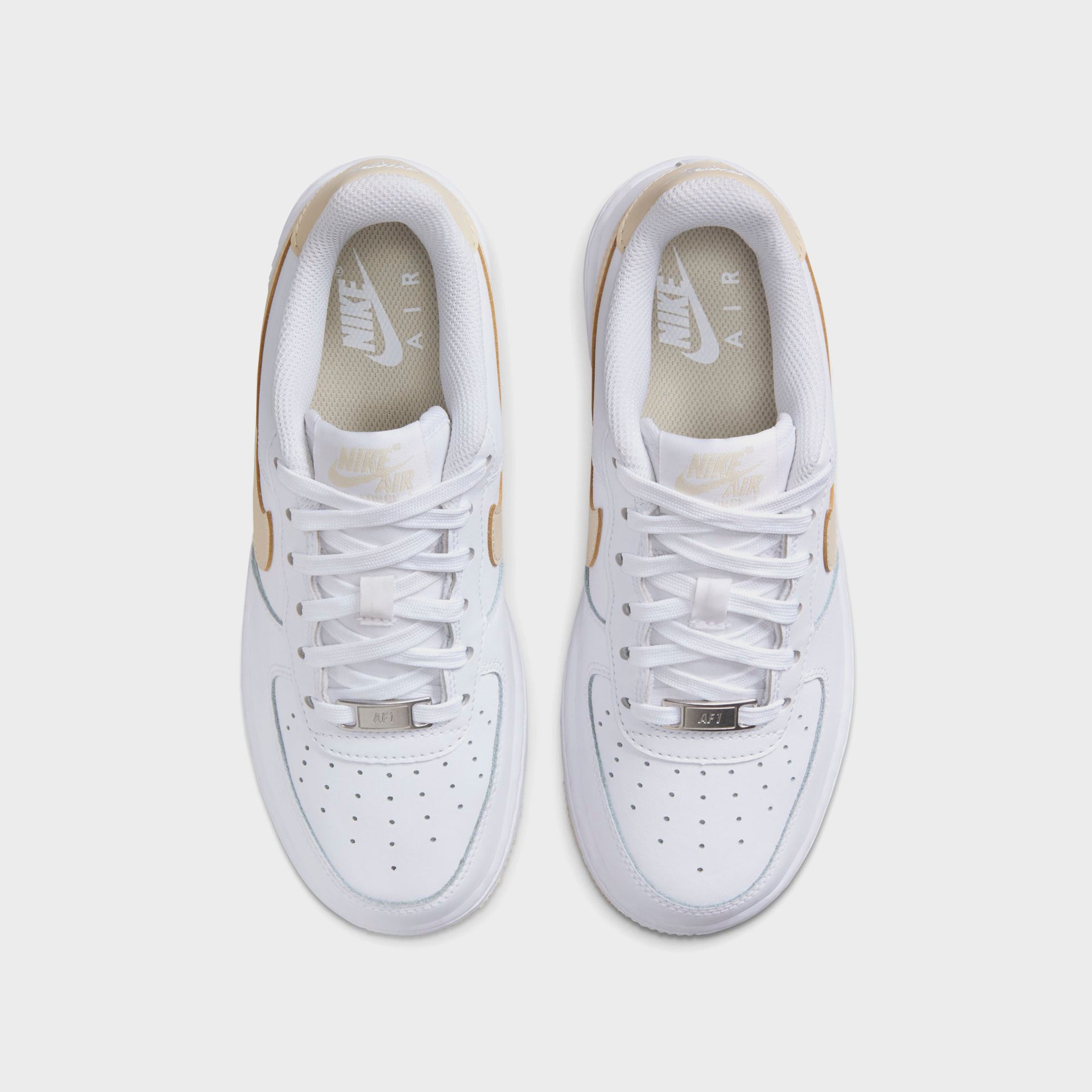 Nike GS Air Force 1 Bg - White / Light Khaki