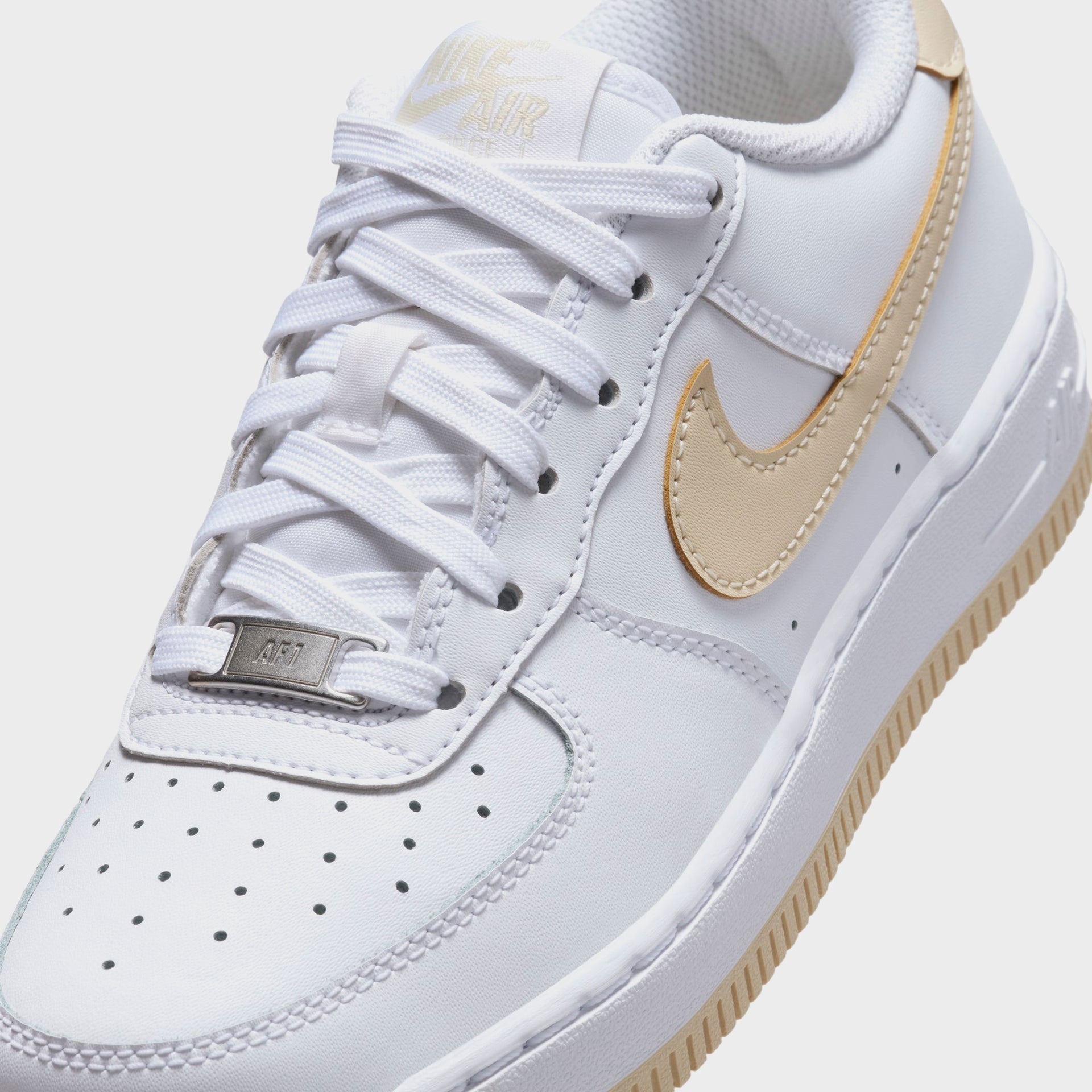 Nike GS Air Force 1 Bg - White / Light Khaki